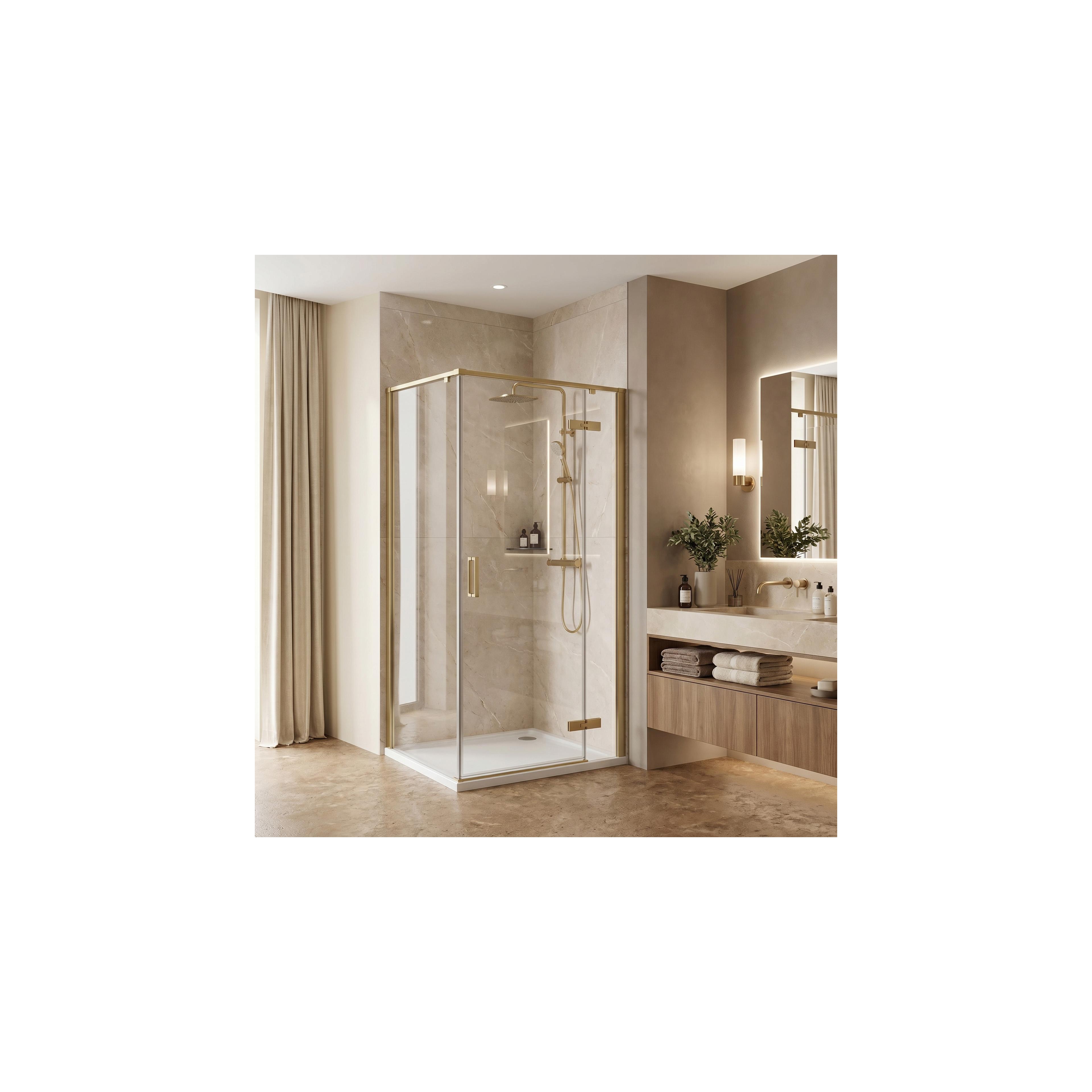 Duschkabine Rea Bruno 90x90 Brush Gold