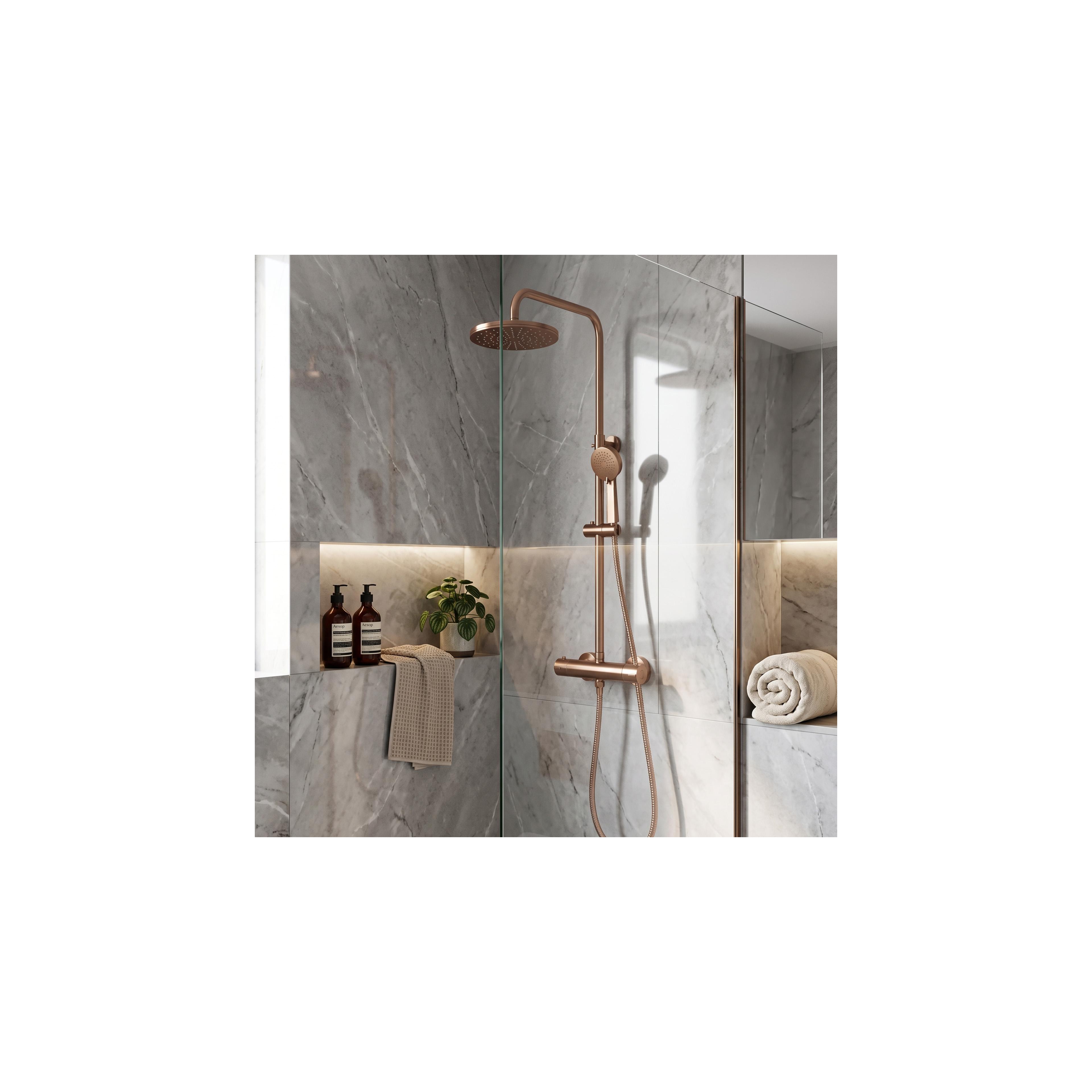 Shower set with thermostat Rea Parot Light Brush Copper