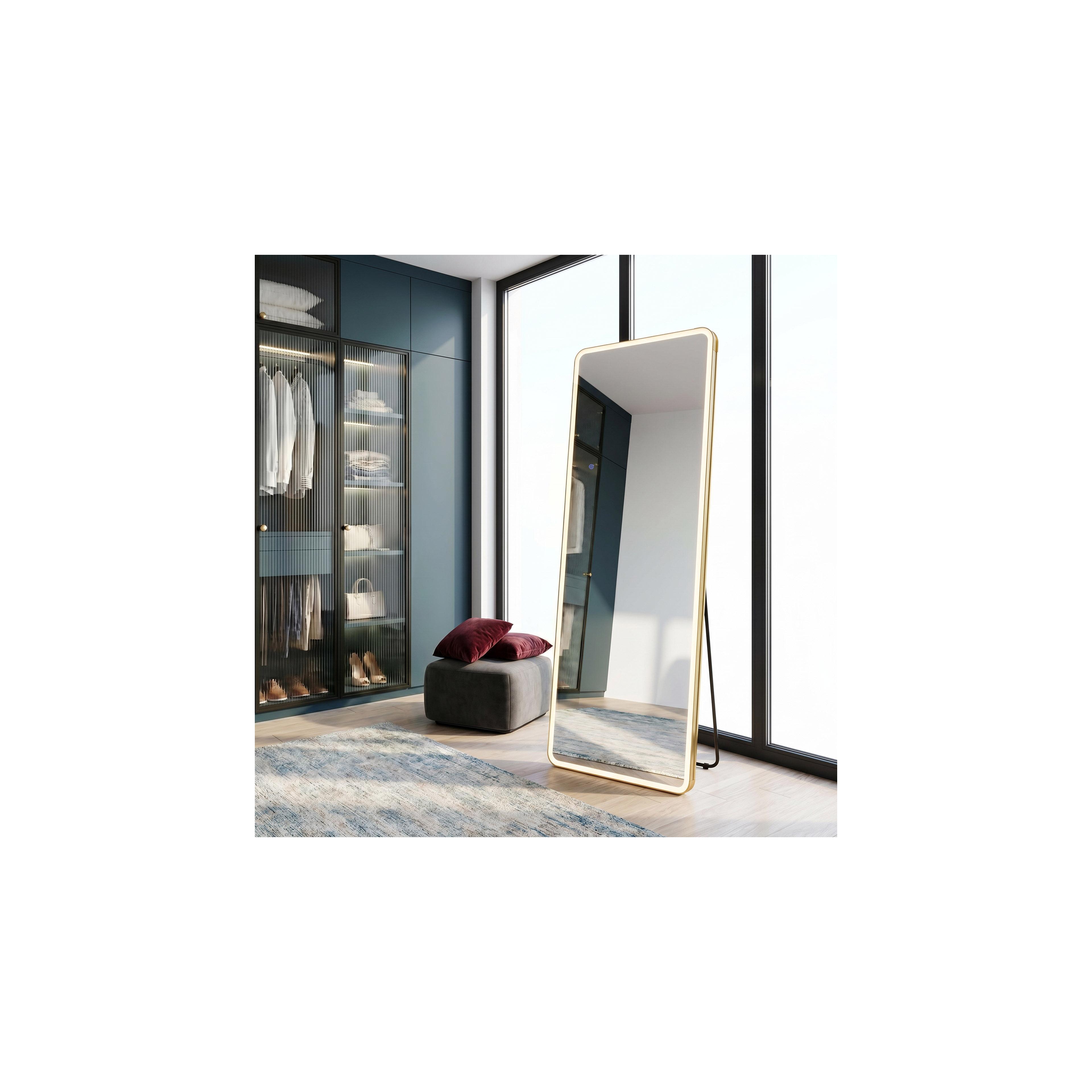 Veidrodis LED Classico 60x170cm Brush Gold