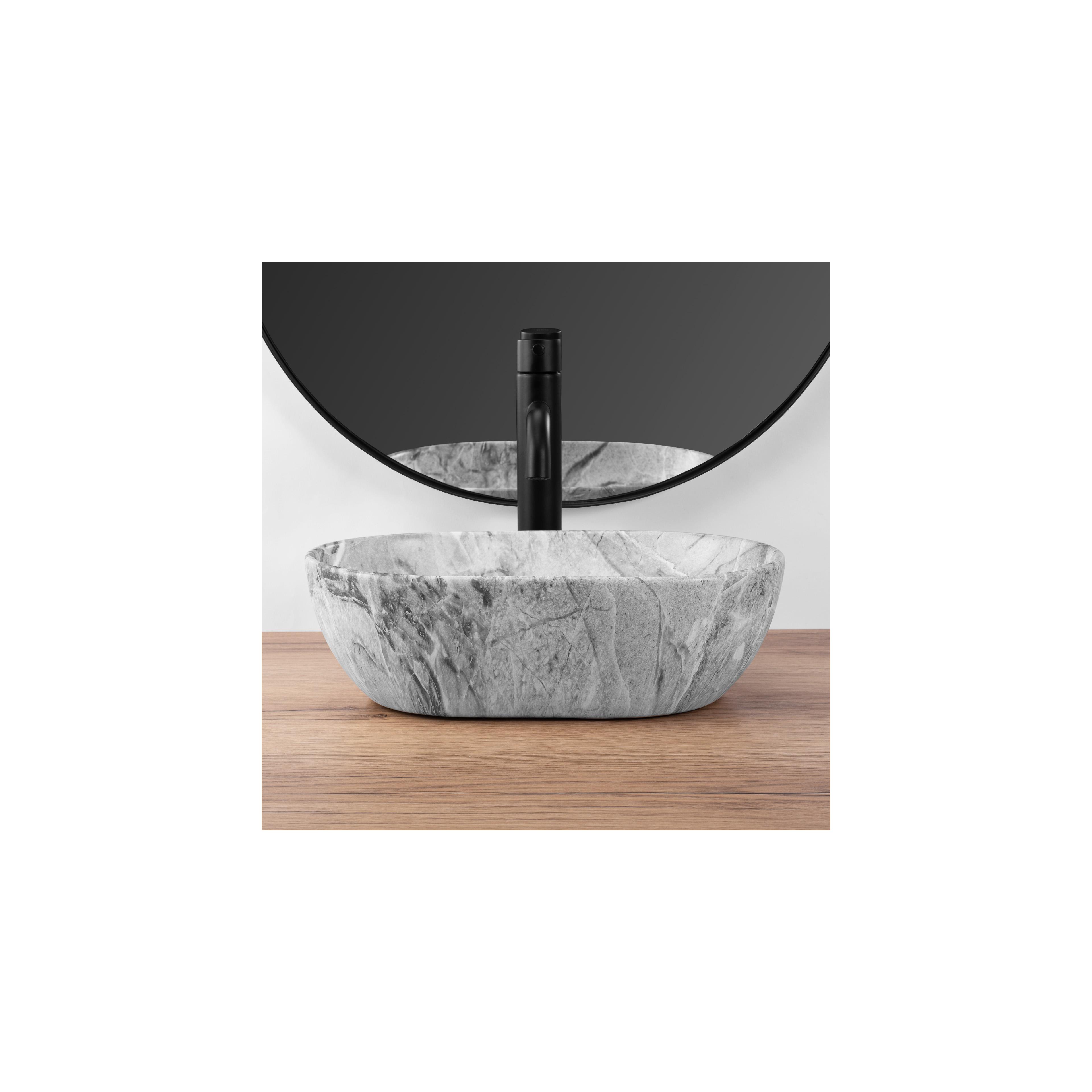 Νιπτήρας  Rea AMELIA MINI STONE MATT 38 x 26 x 12 εκ