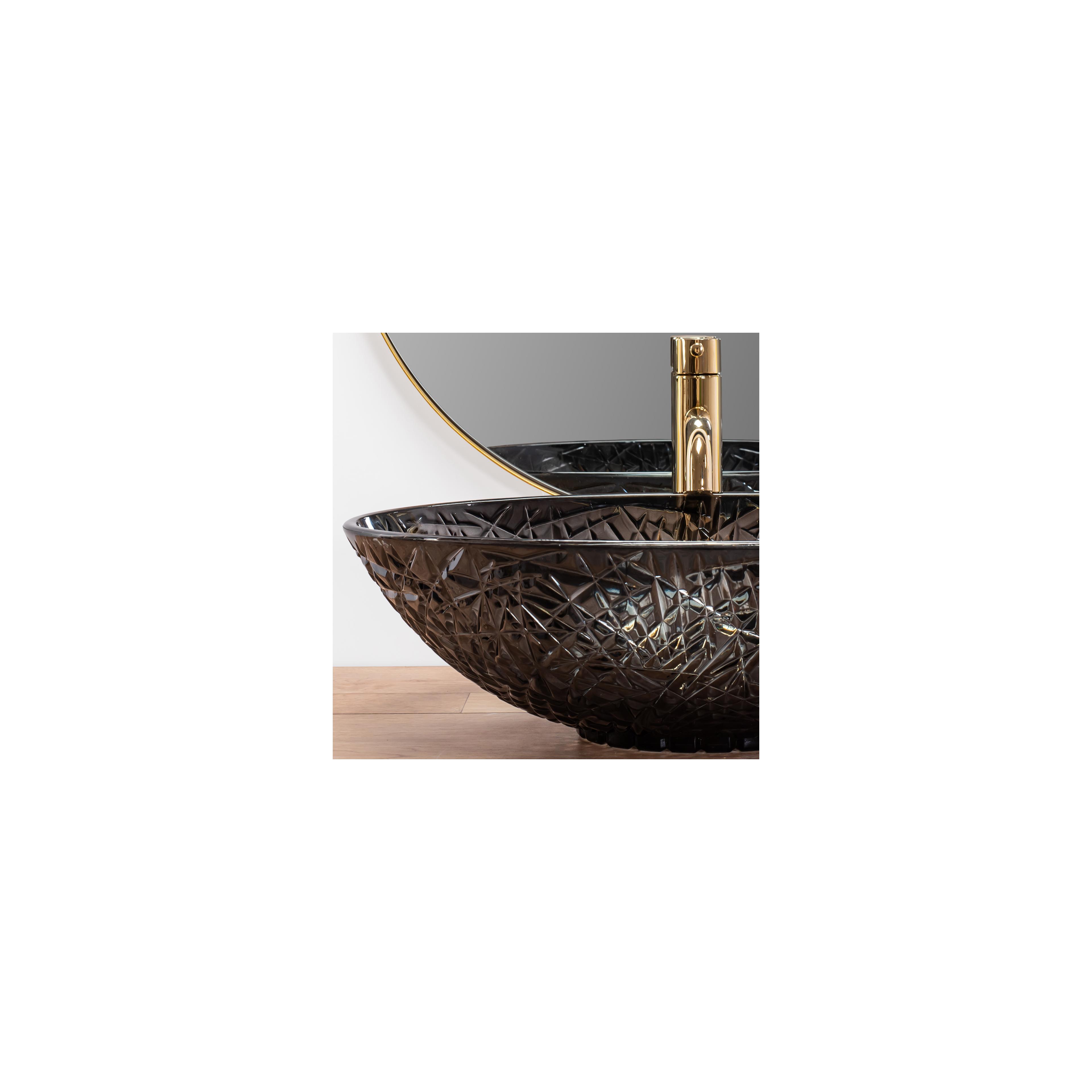 Countertop Basin REA FROST BLACK