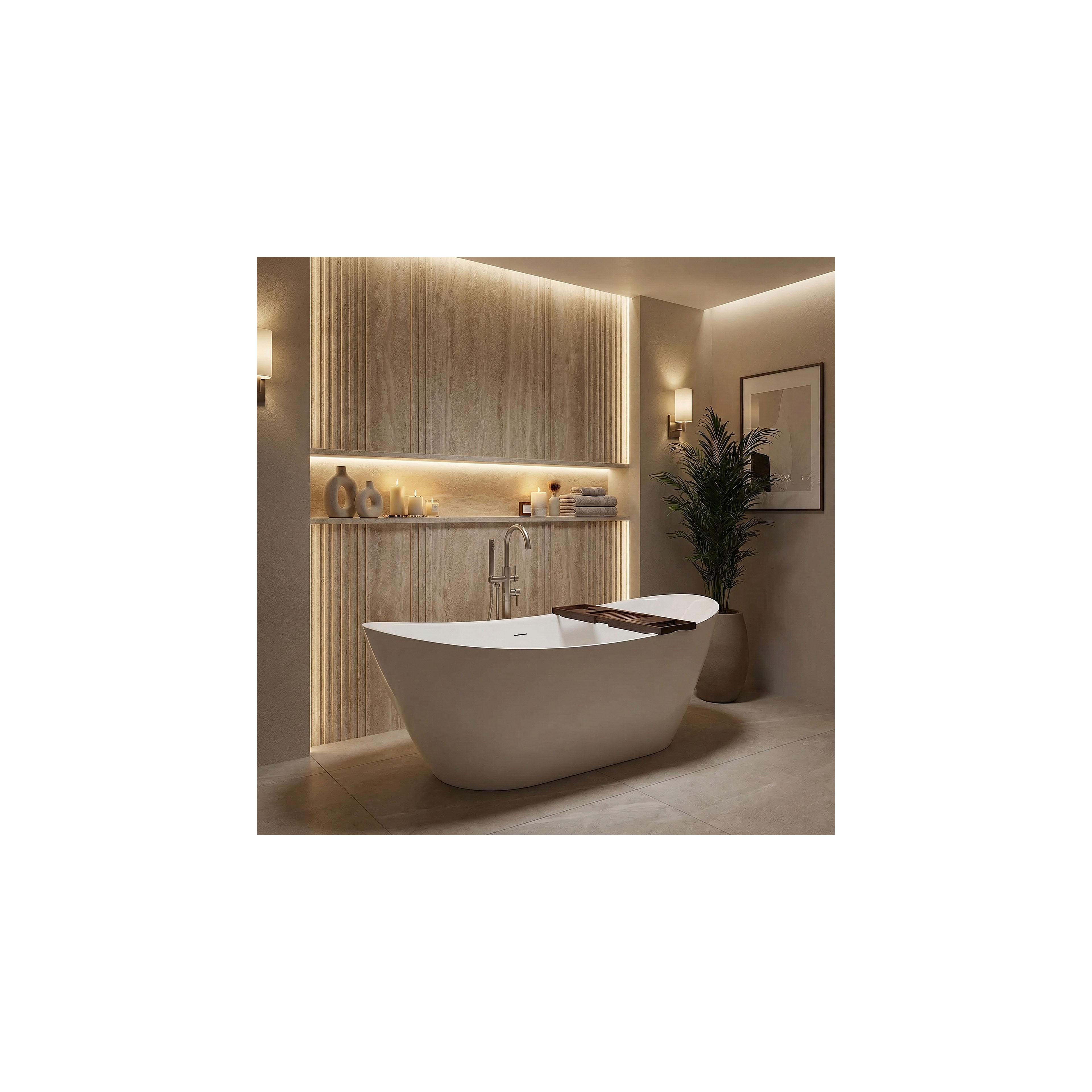 Freistehende Badewanne Rea Ferrano Slim 180