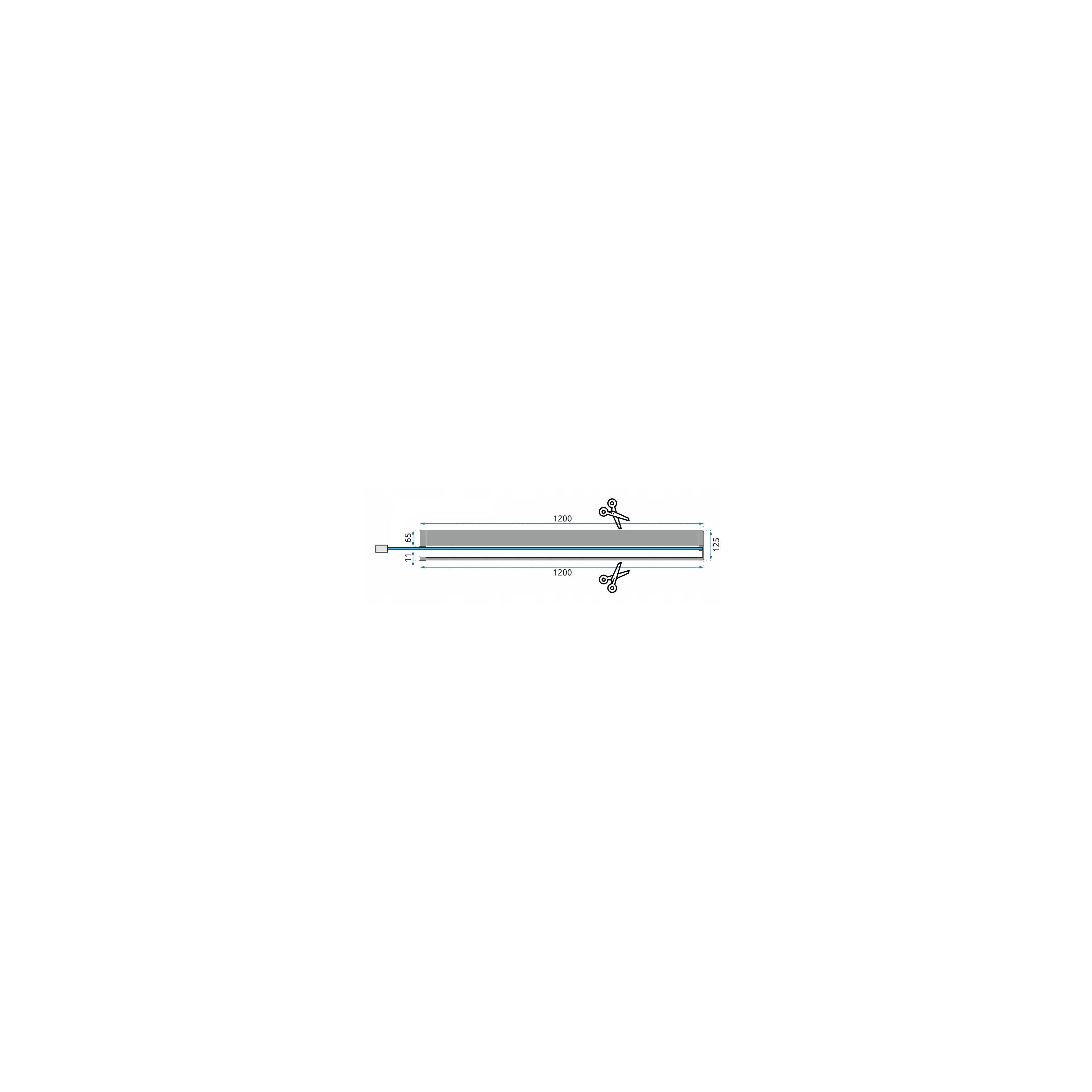 Duschwand Rea Aero Gold Brush N 90 Walk In + EVO