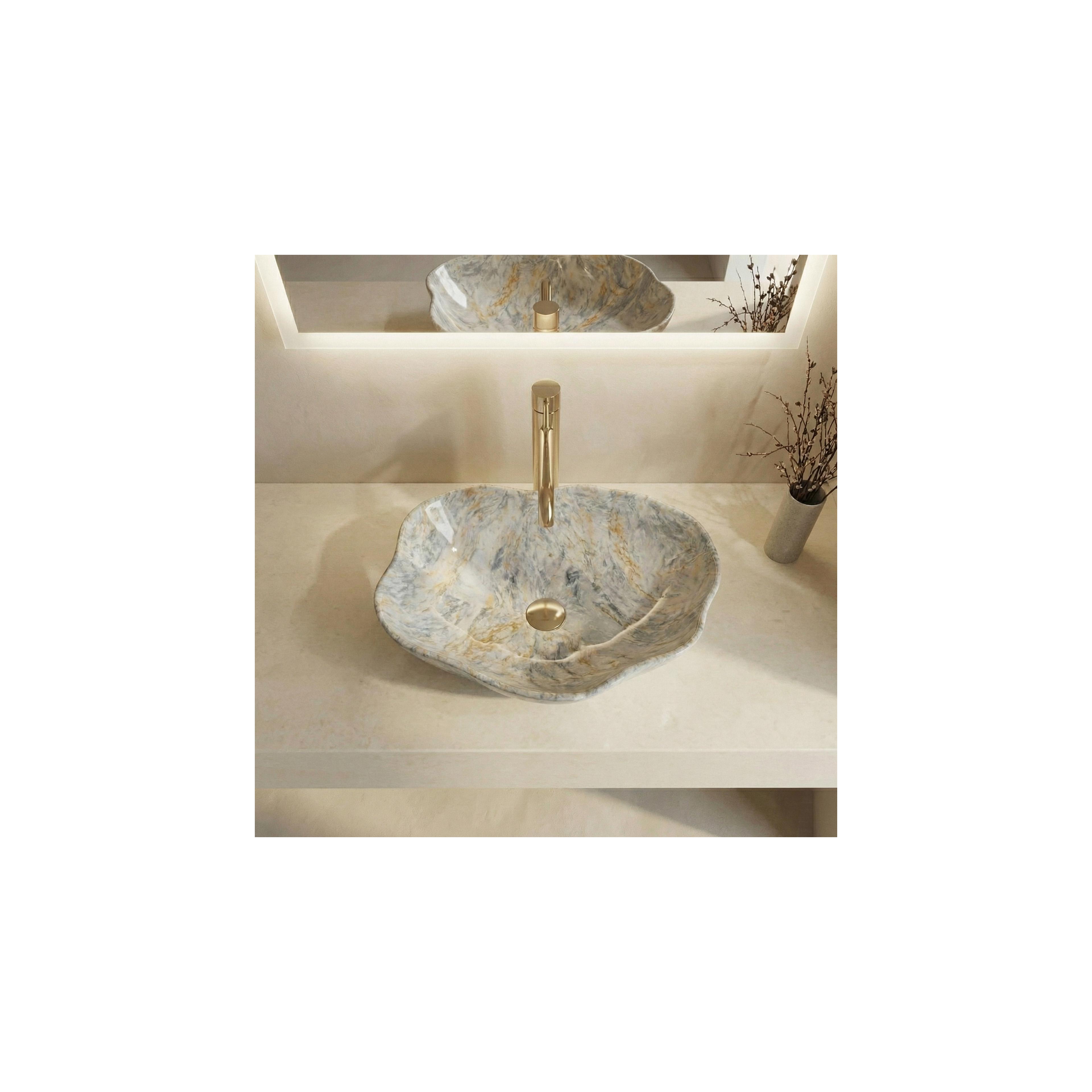 Nadgradni umivaonik Rea Pearl Ruststone