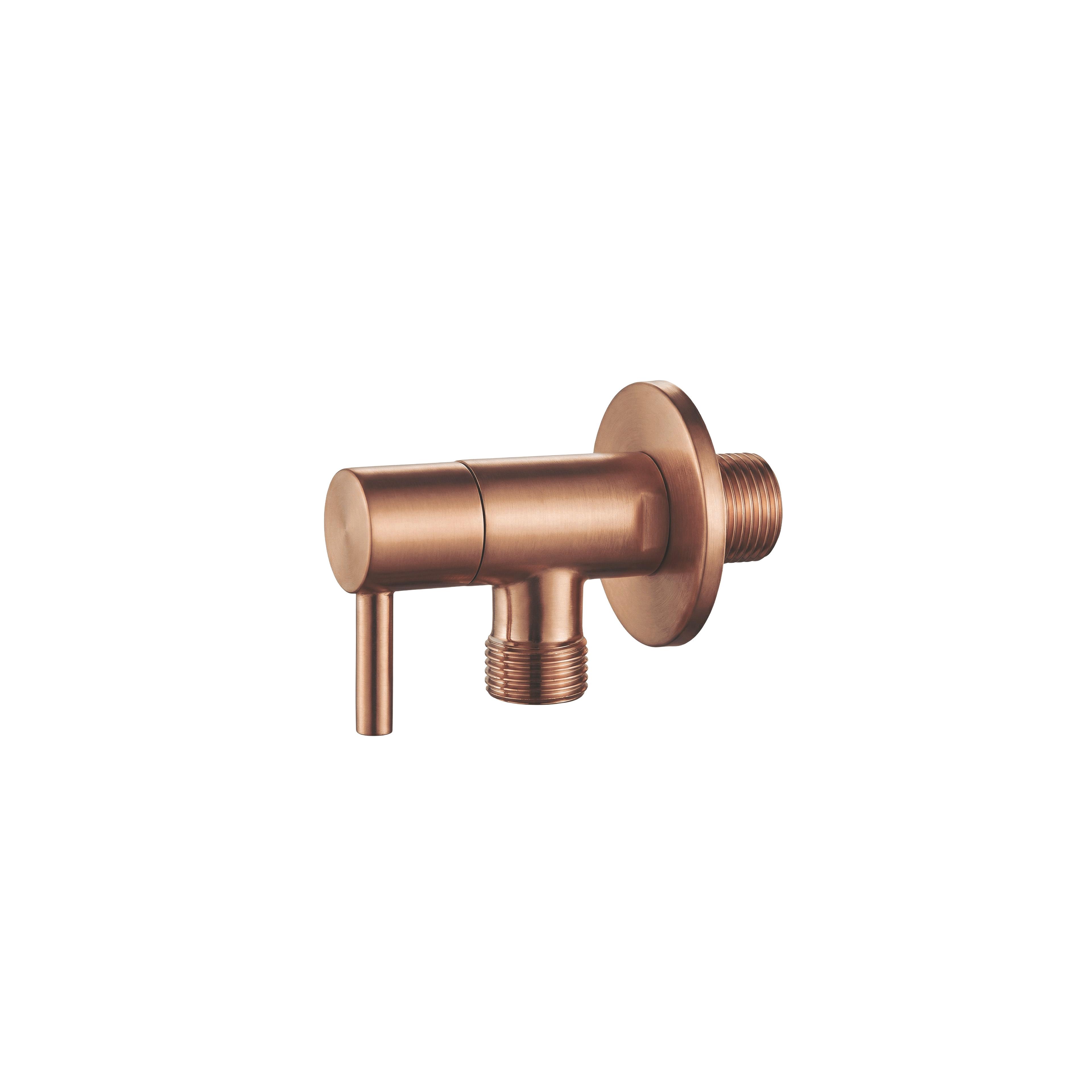 Nurgaventiil 1/2" x 3/8" Brush Copper