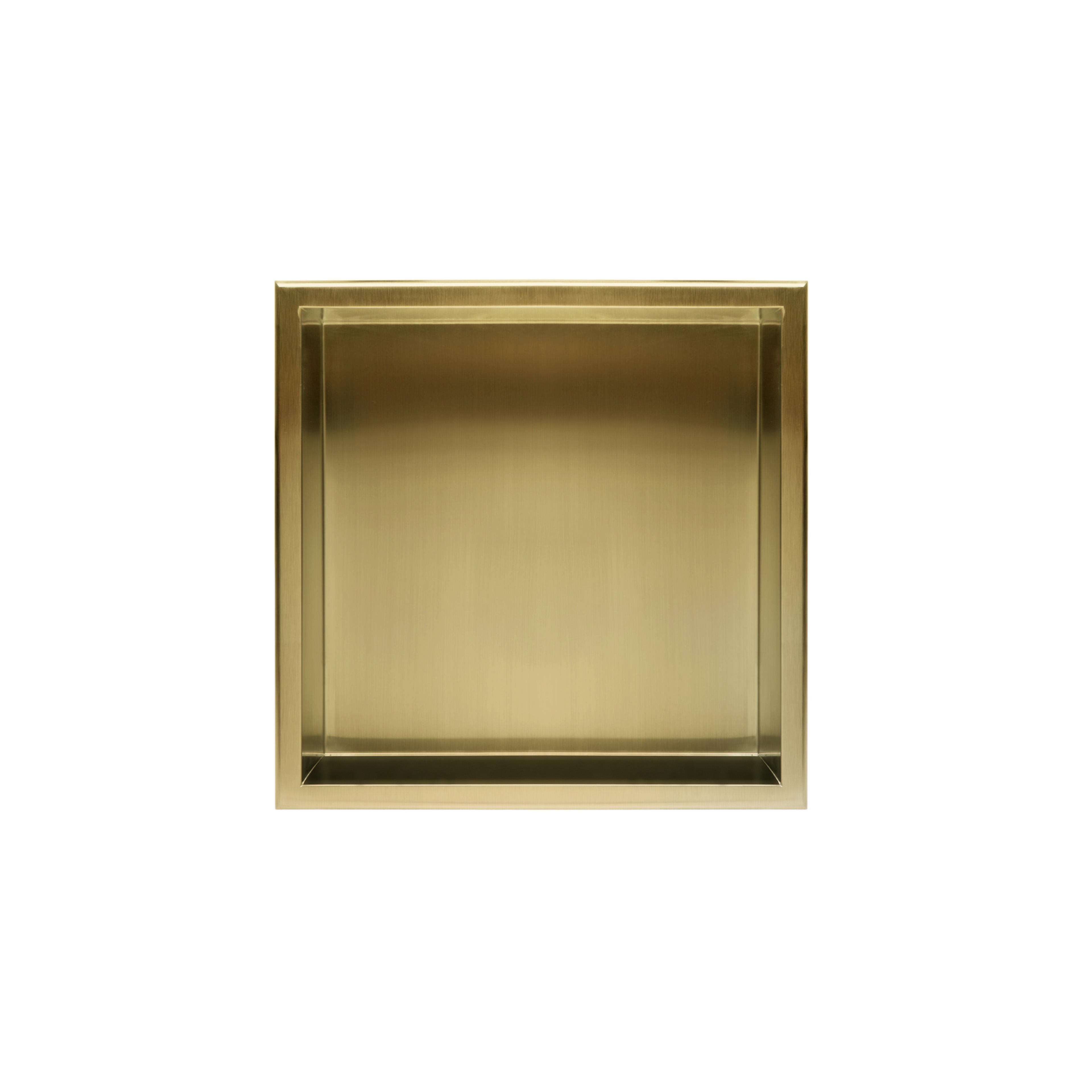 bathroom shelf 30x30 gold brush