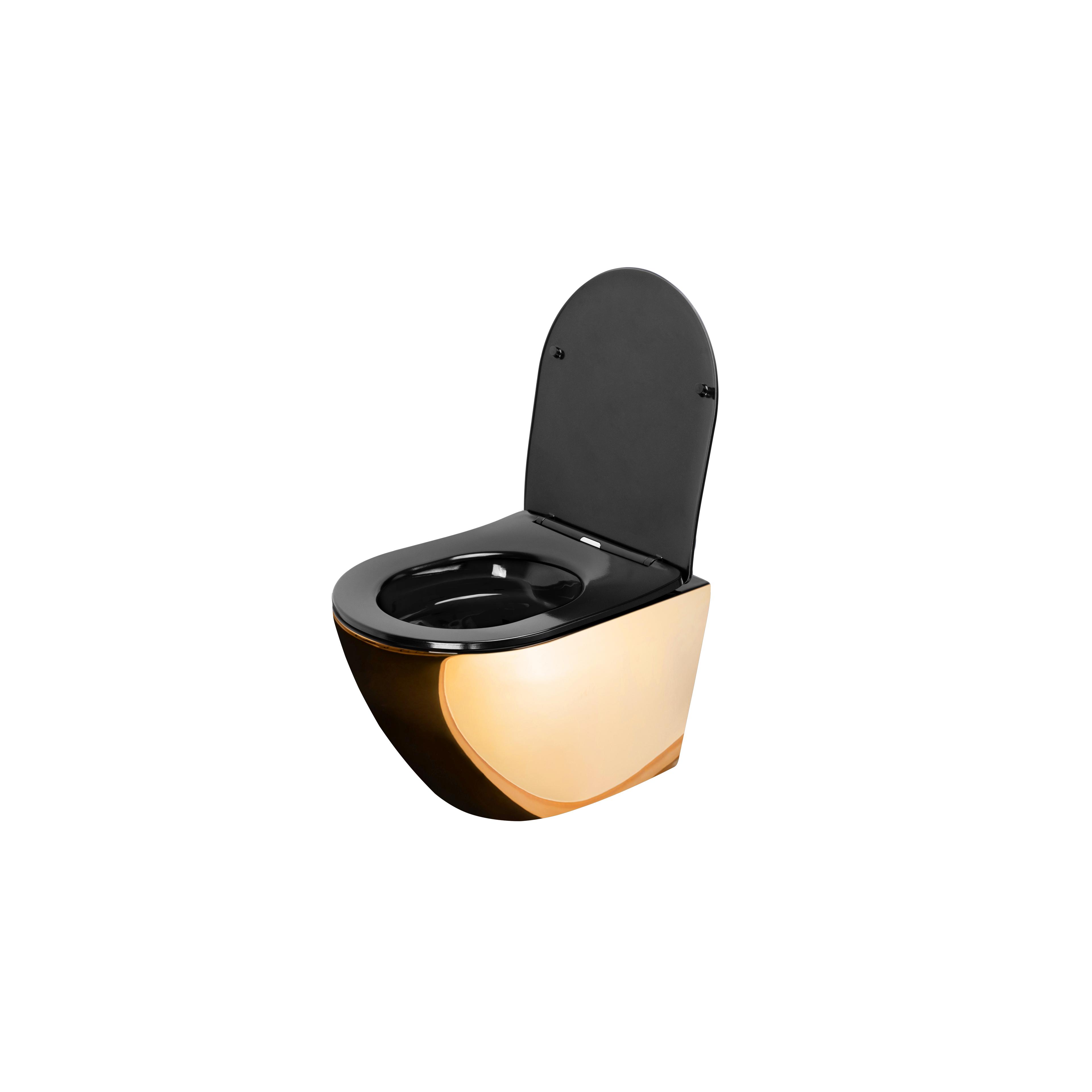 Toilet bowl Carlo Mini Flat Gold/Black
