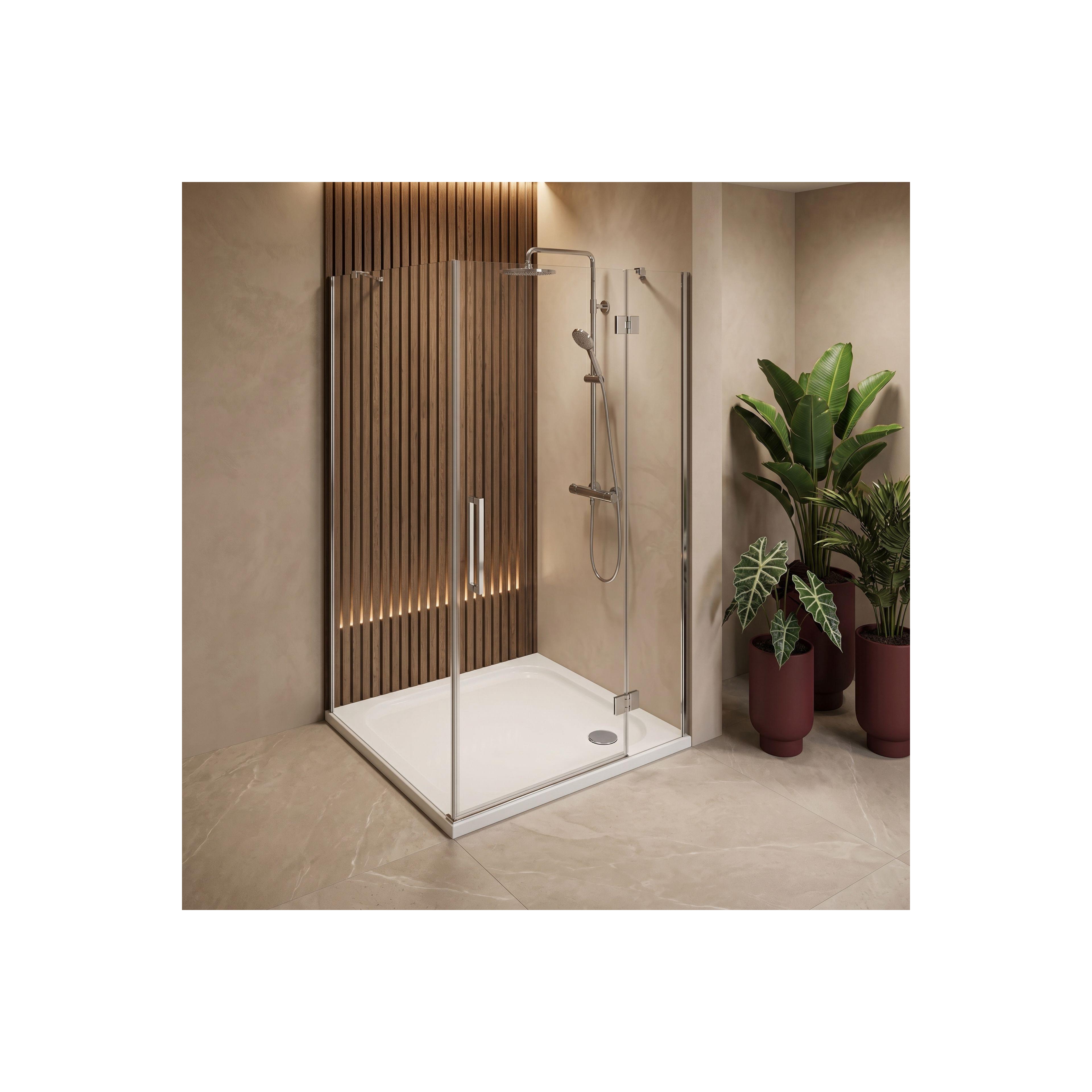 Acryl Duschwanne Rea Belmond White 80x80 Chrome