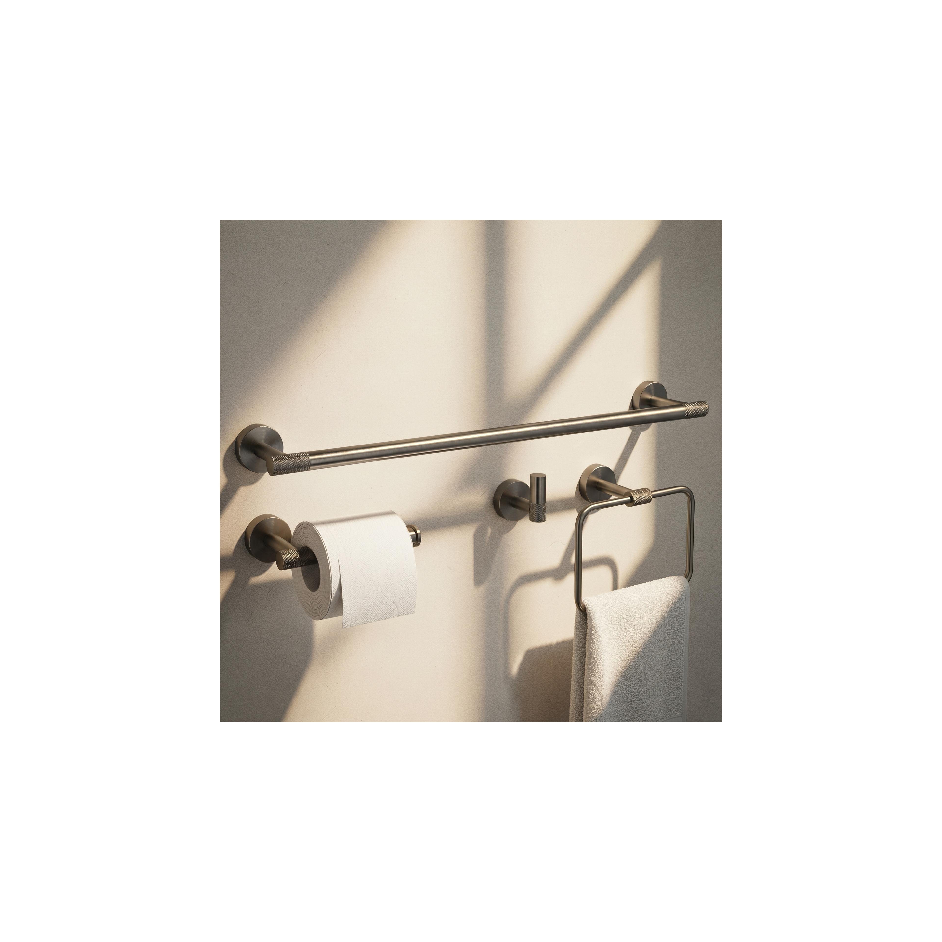 Badezimmer-Accessoire-Set GRID Titan 4-teilig