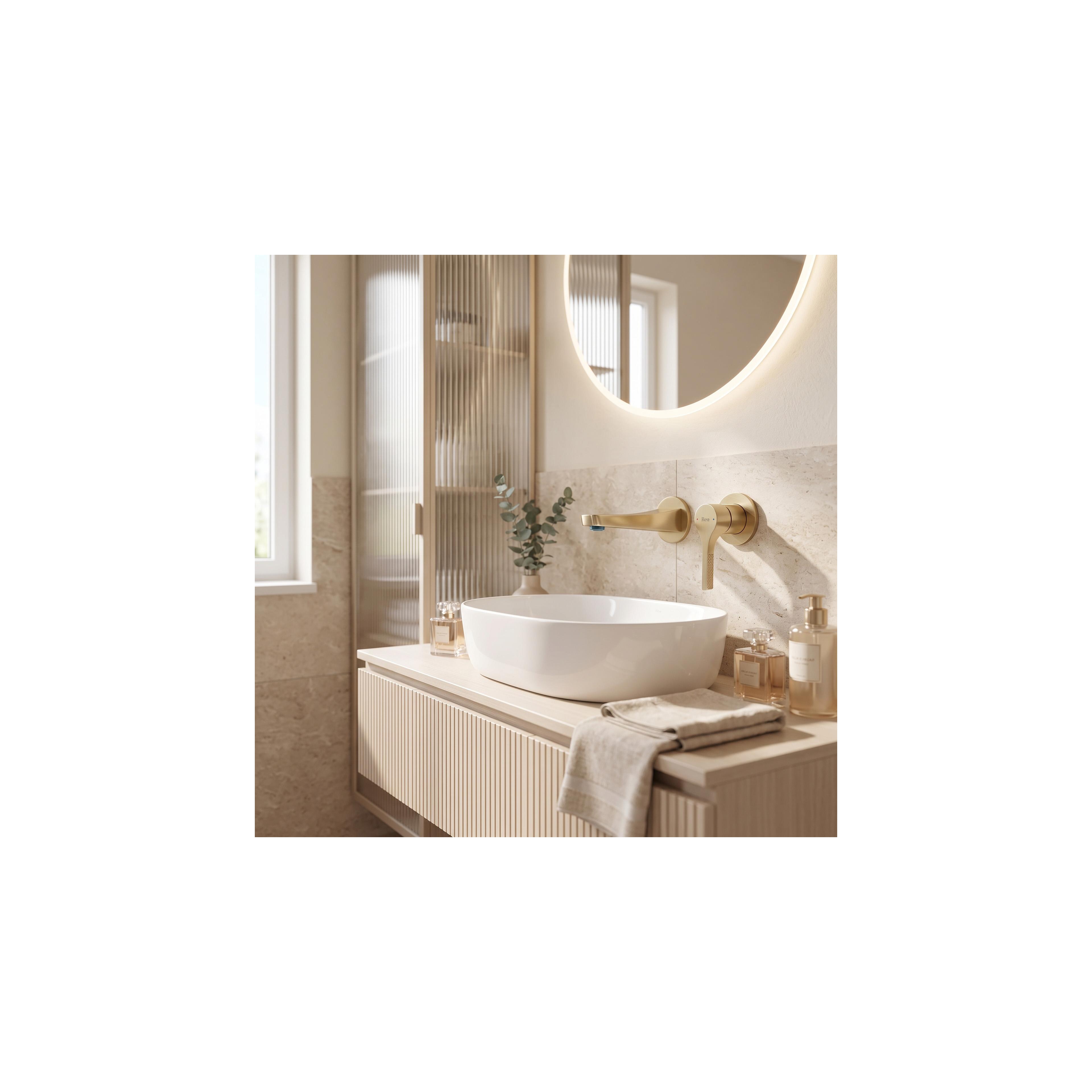 Mitigeur de lavabo encastrable REA Maxim Brush Gold + BOX