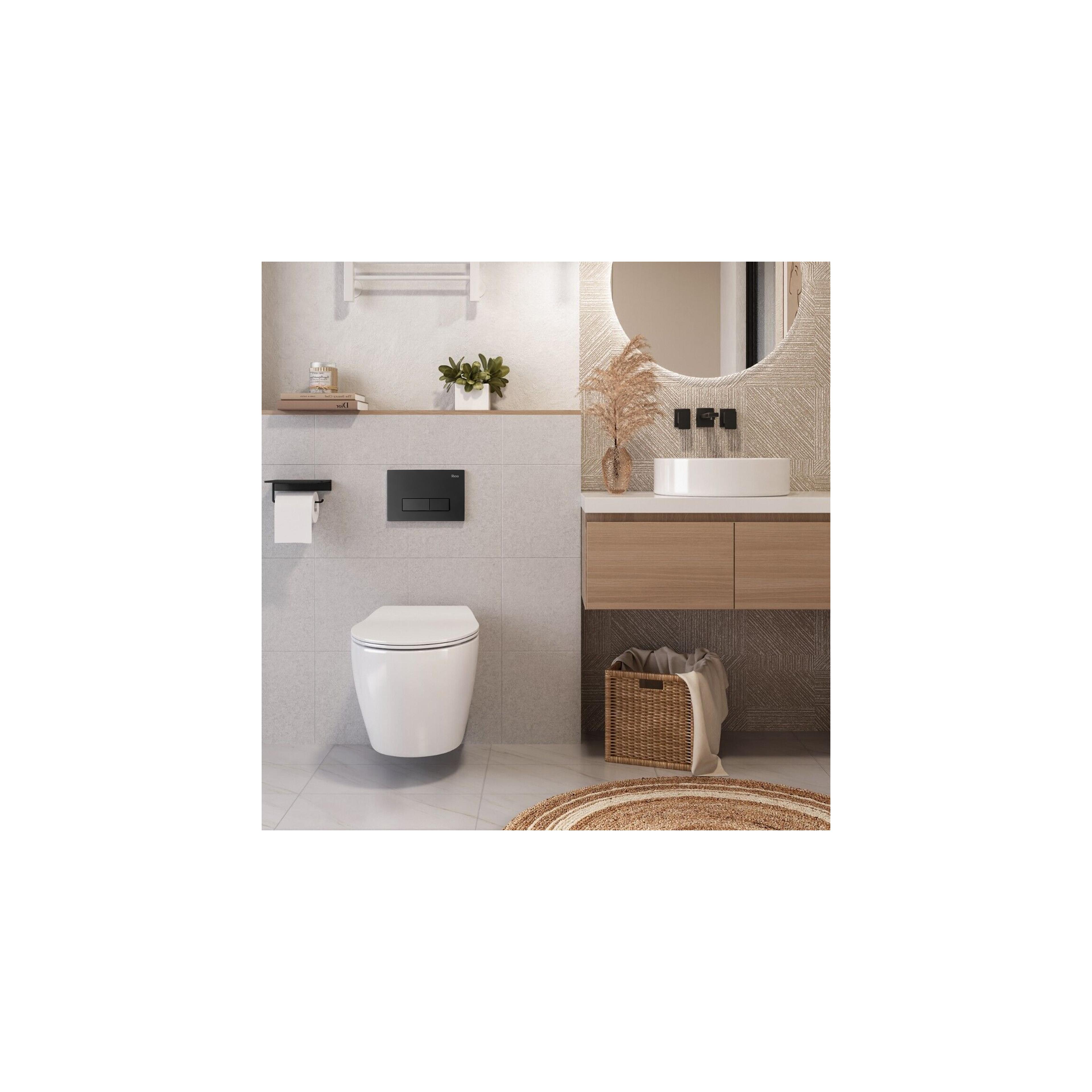 Stelaż zestaw podtynkowy ST do mis WC z przyciskiem H Black