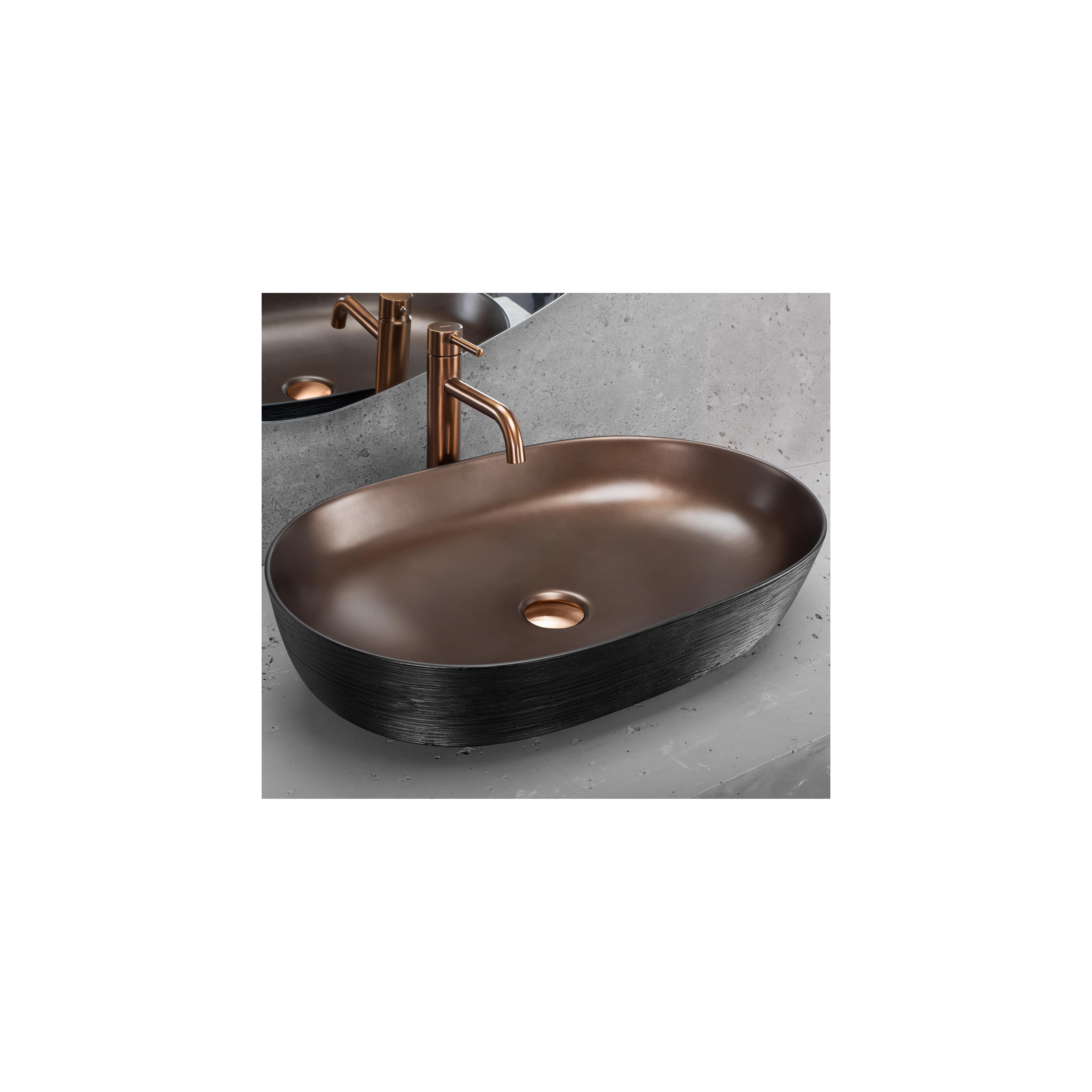 Aufsatzwaschbecken CLEO 61 Copper Bush / Black – REA