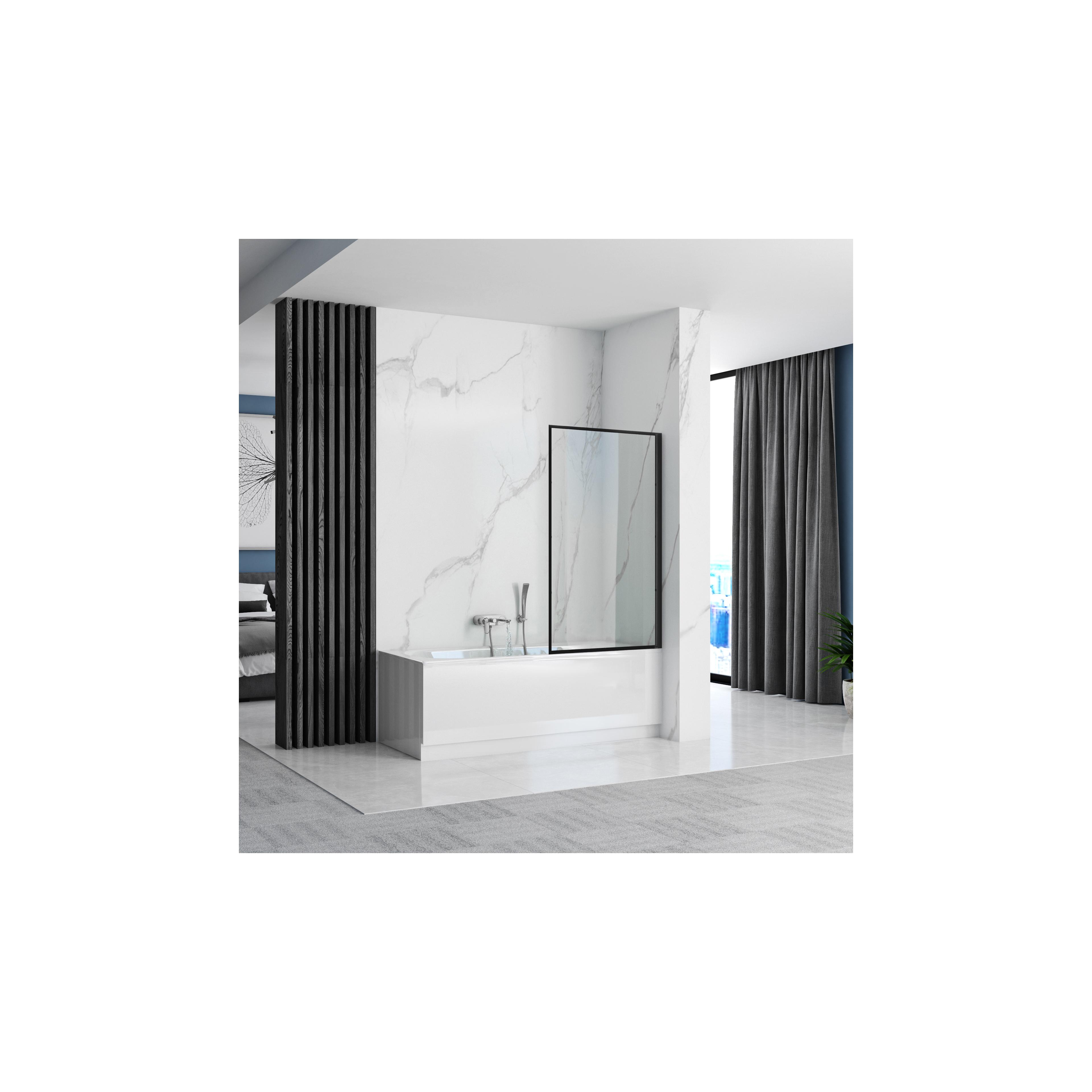 Bathtub screen Rea Lagos Fix 80 Black