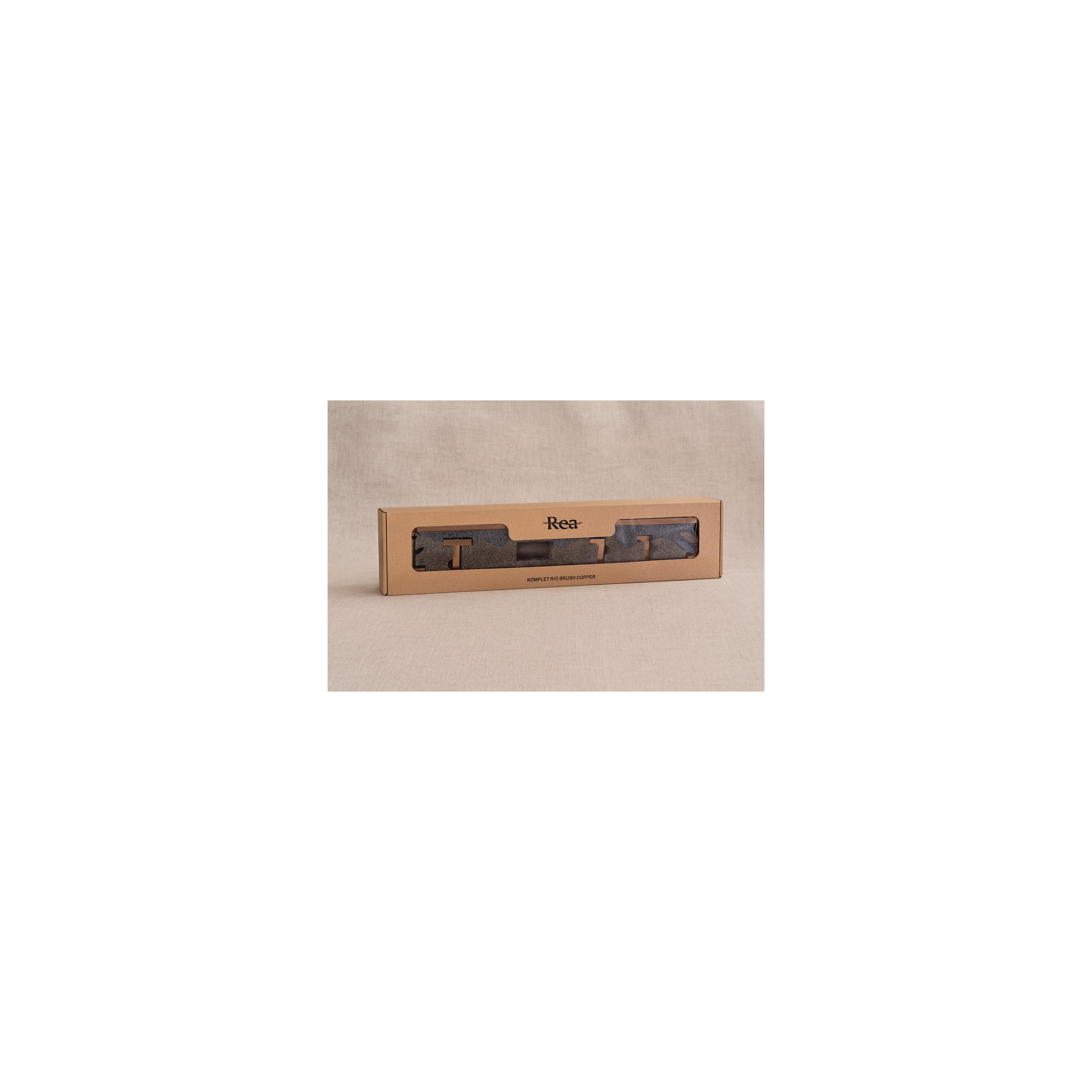 Badezimmer-Accessoire-Set Rio Brush Copper 4-teilig