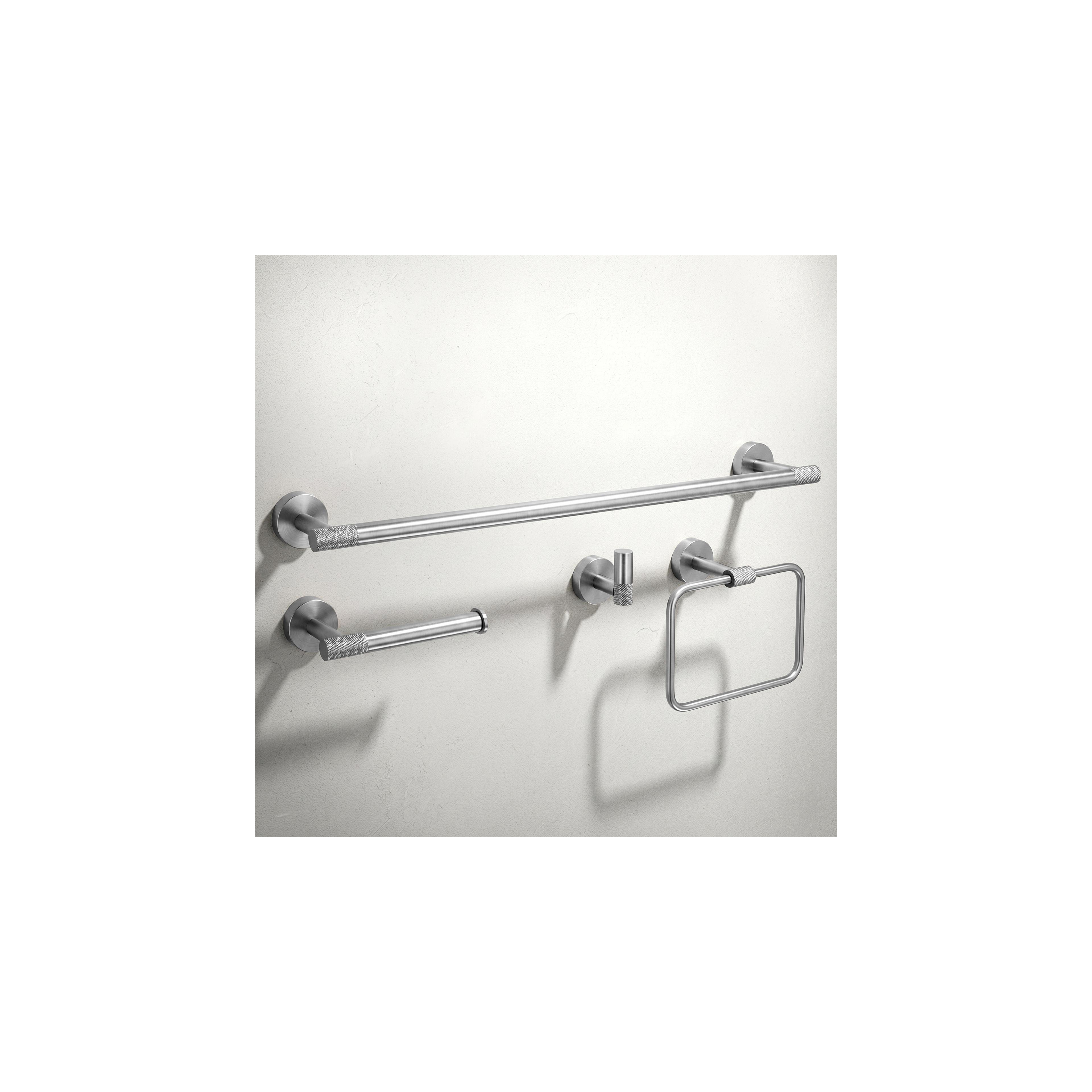 Badezimmer-Accessoire-Set GRID Brush Nickel 4-teilig