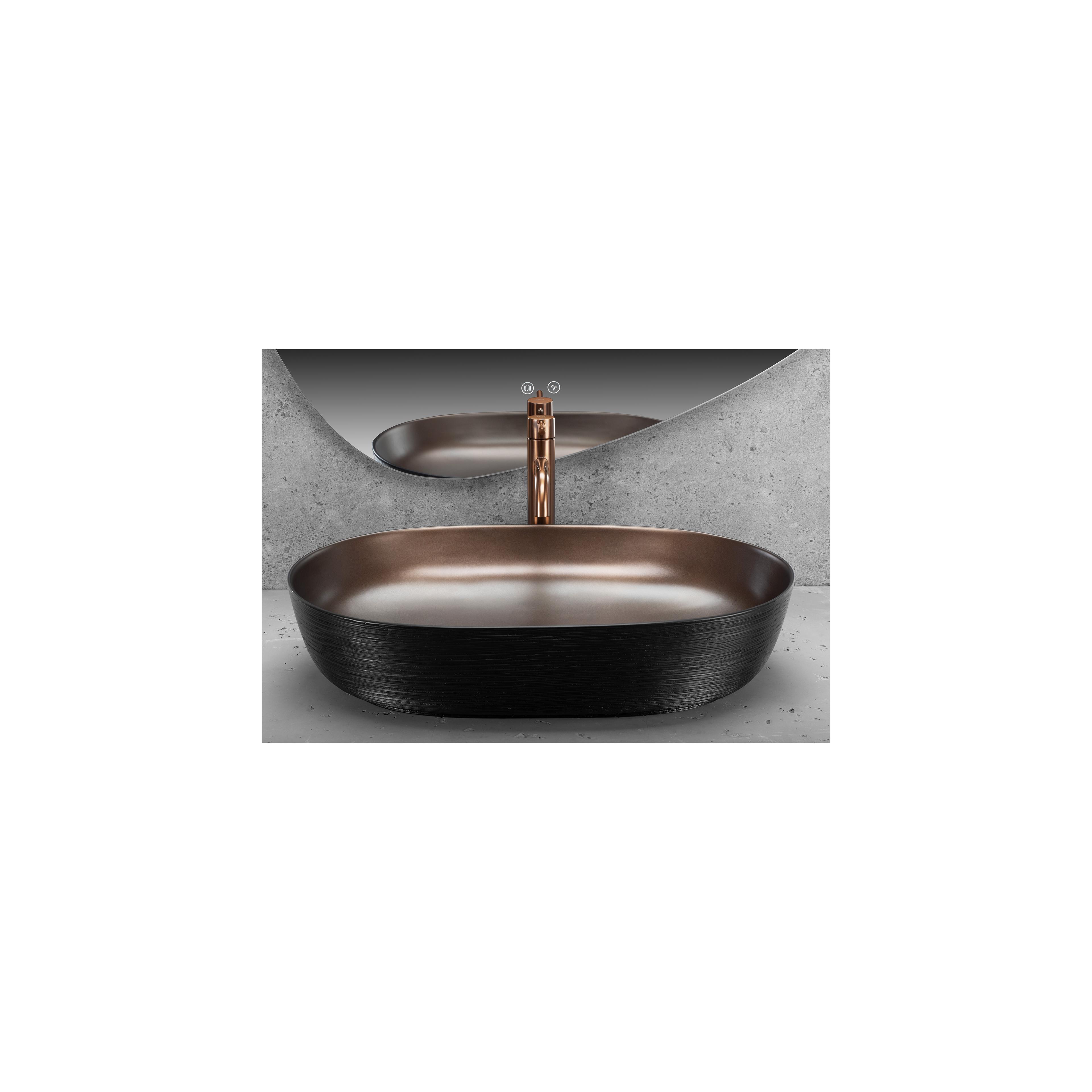 Aufsatzwaschbecken CLEO 61 Copper Bush / Black – REA