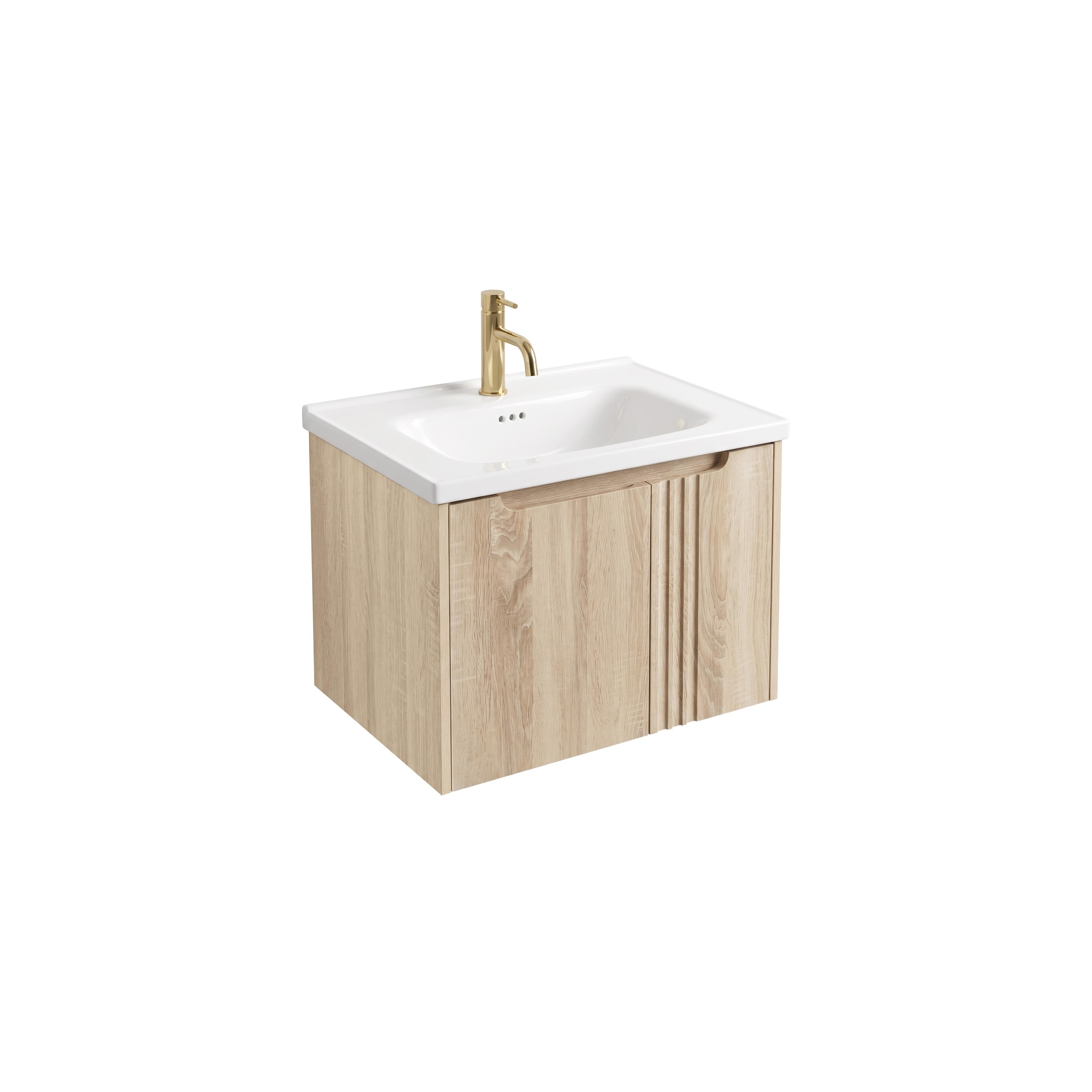 Bathroom vanity unit with sink Rea DB86-60L-3 Light 60cm