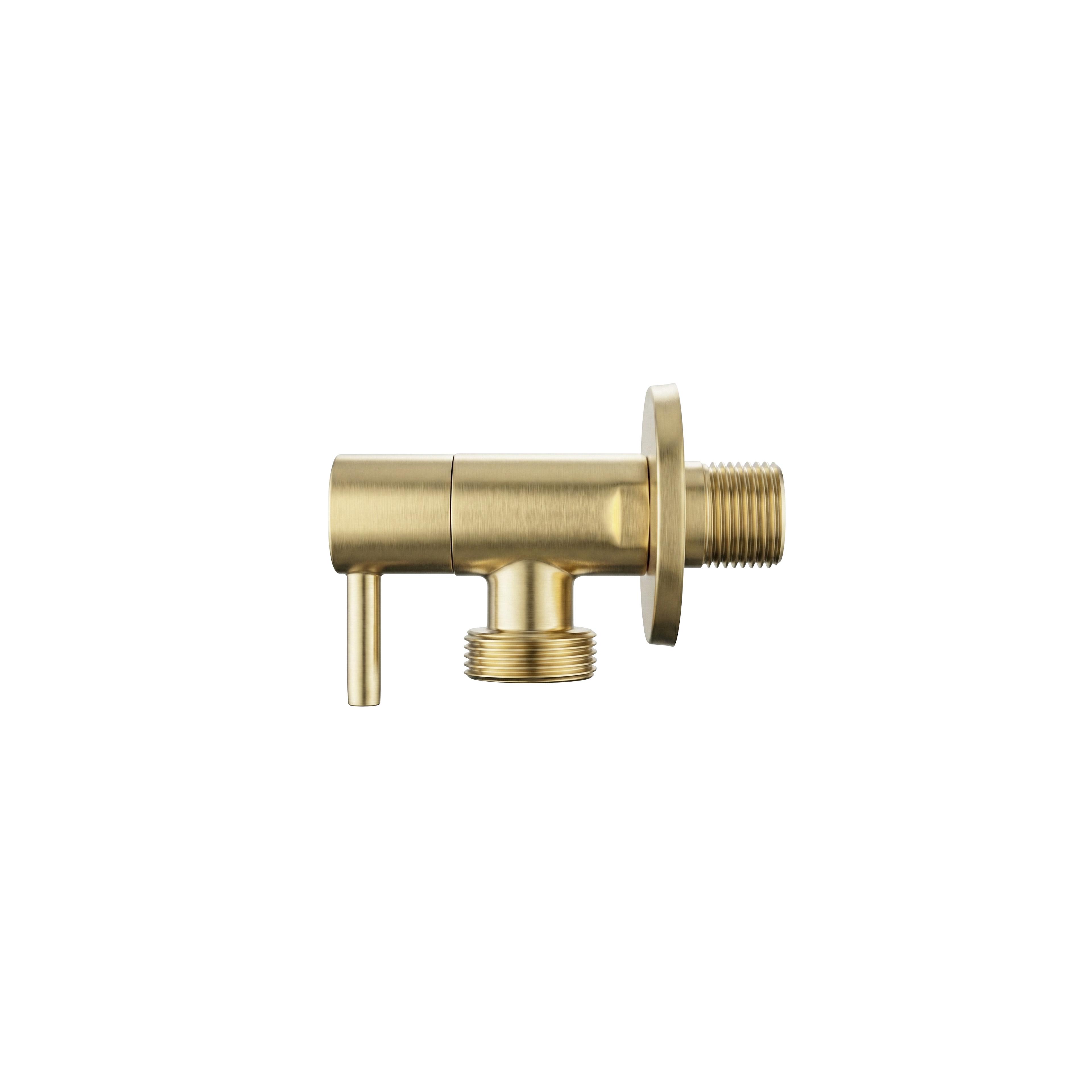 Zawór kątowy 01 1/2" x 3/4" Złoty szczotkowany
