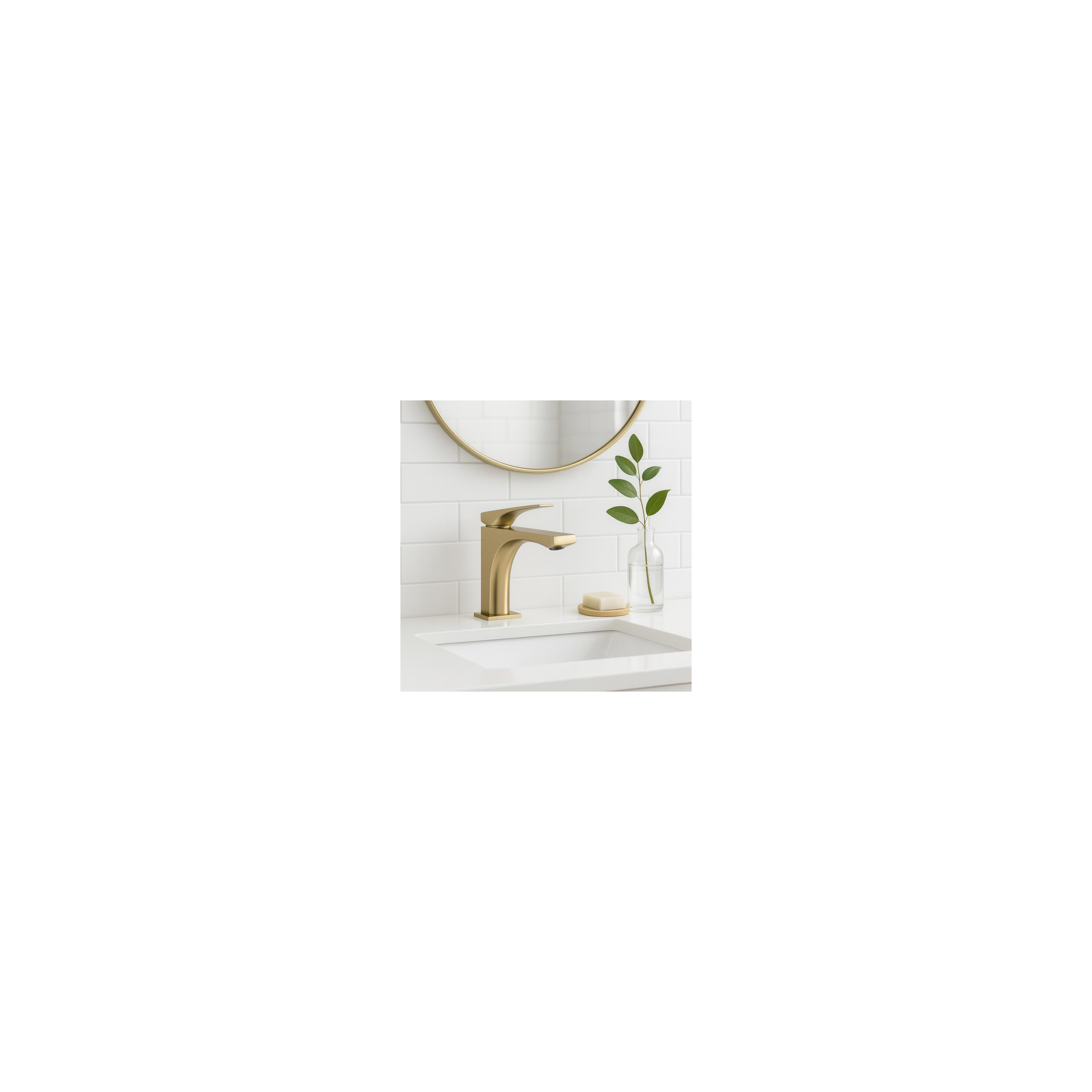 Bathroom faucet PREMIUM Rea Joe Brush Gold low
