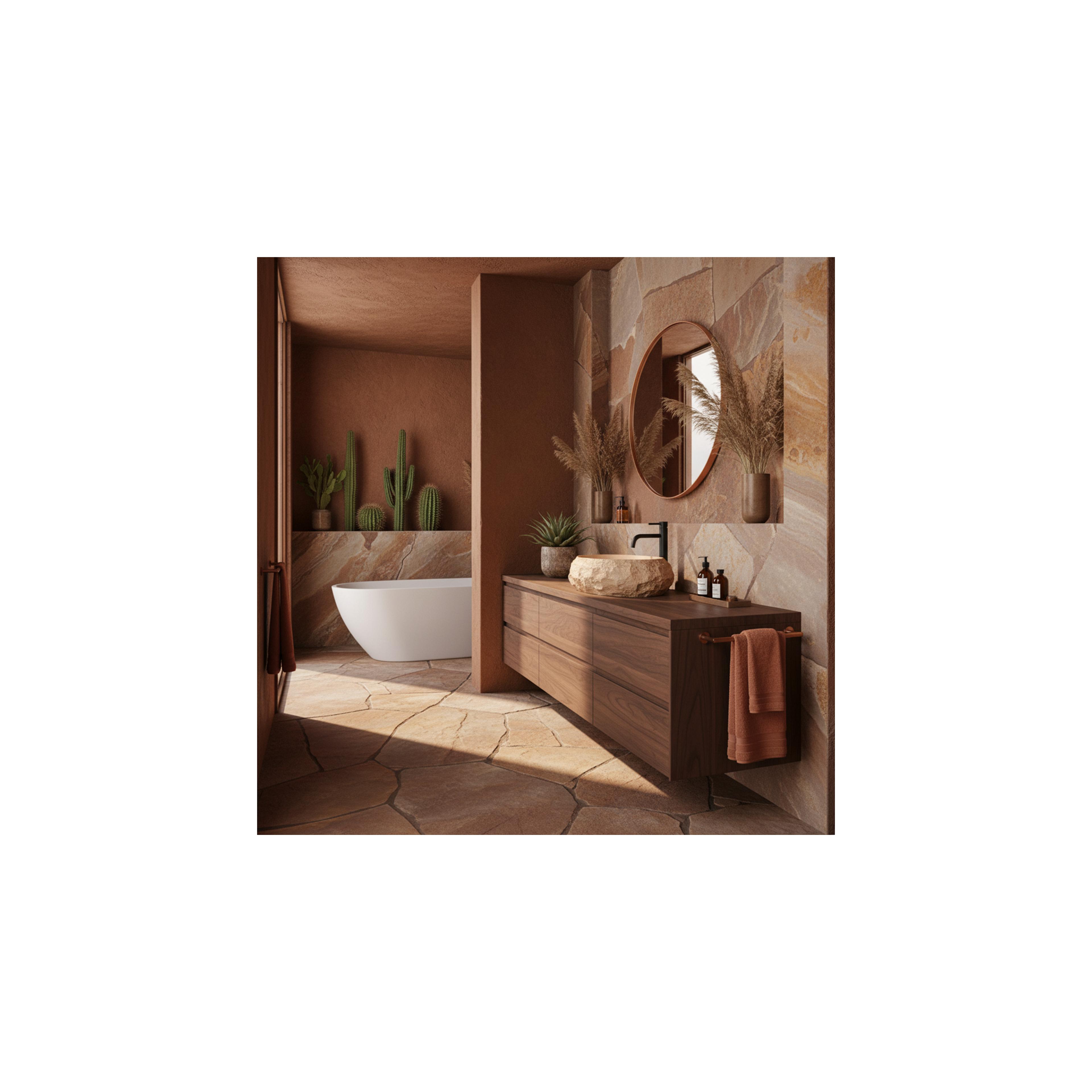 Aufsatzwaschbecken Rea Mika Light Terracotta