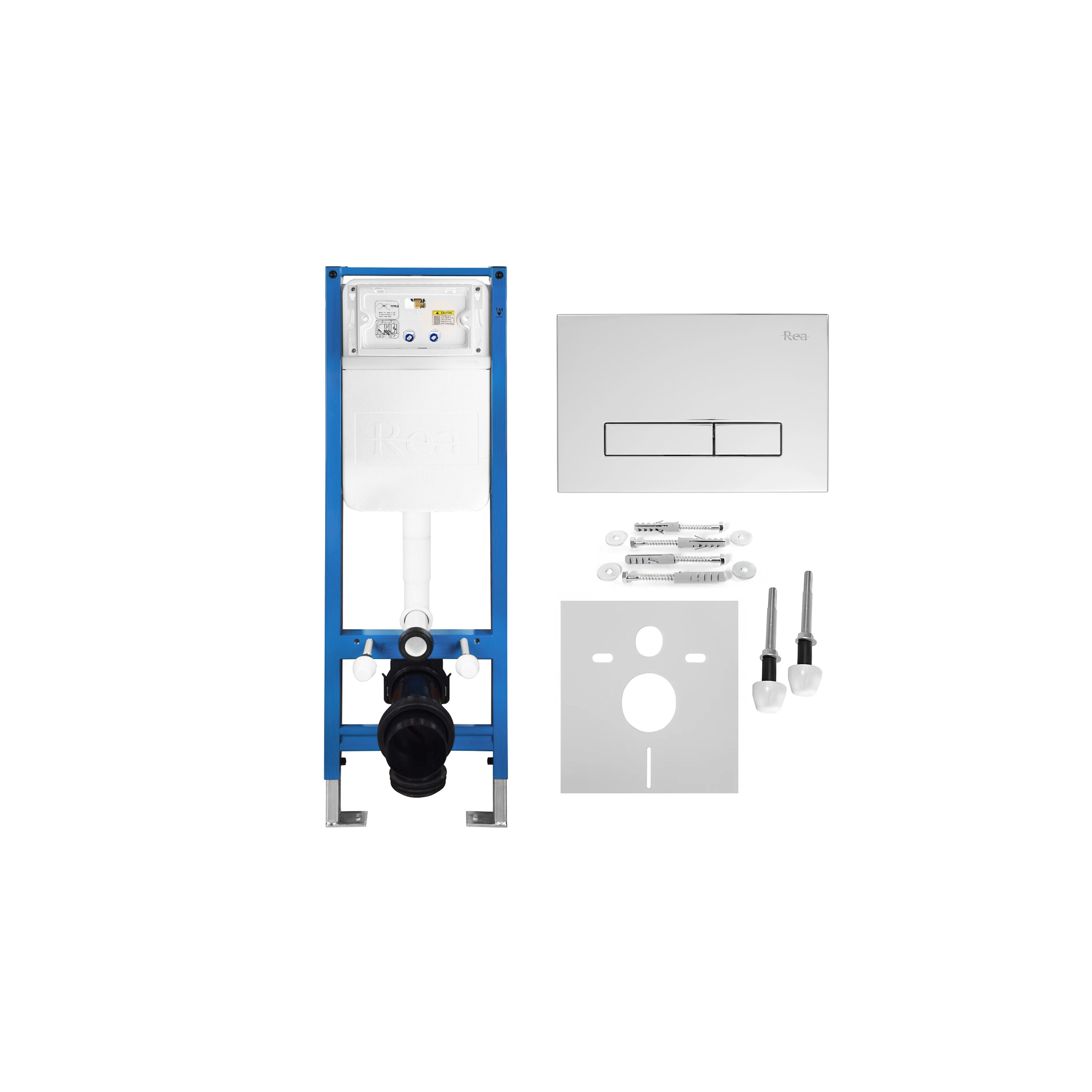 Montagerahmen Unterputz-Set Slim 024N für WC-Becken mit HD Chrom-Taste
