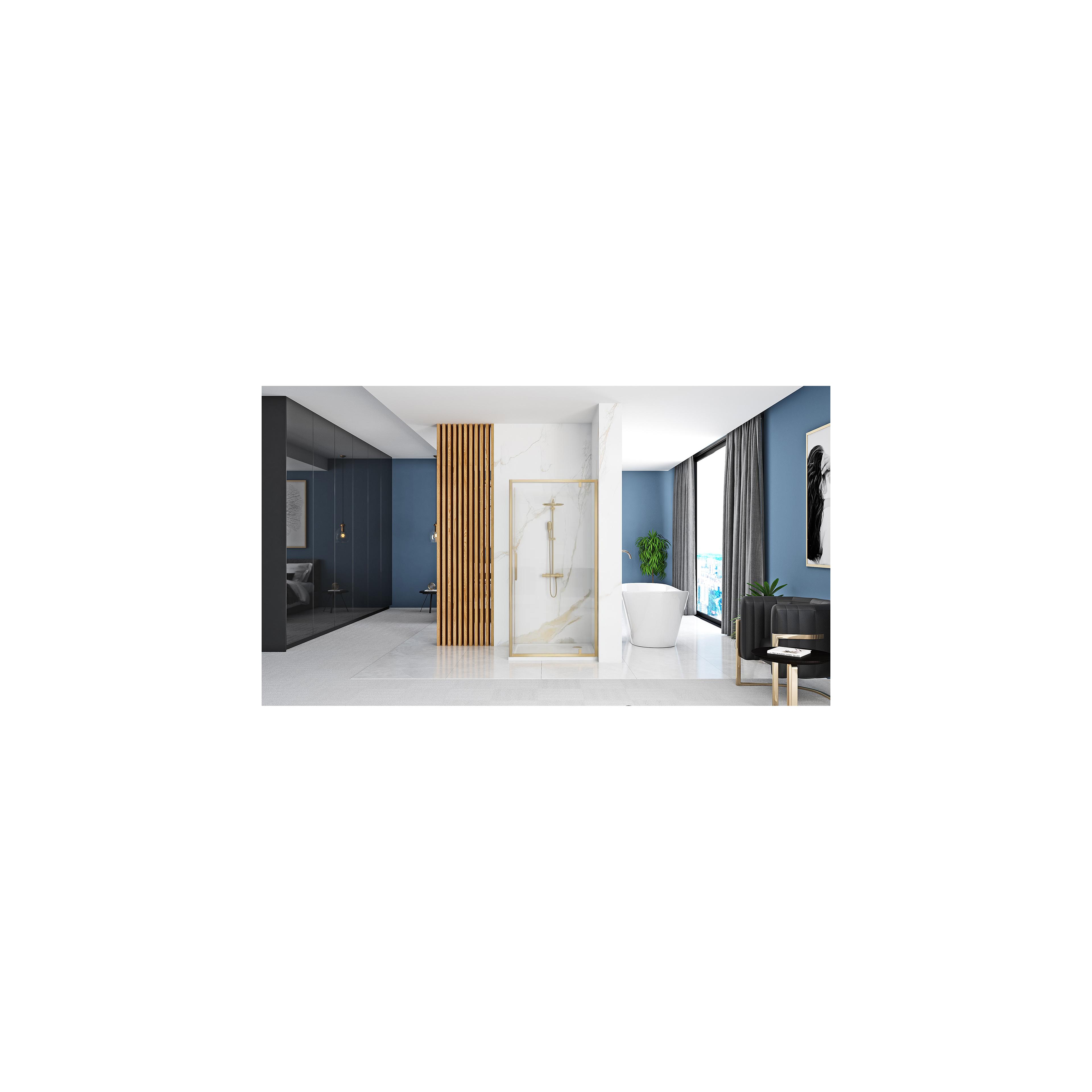 Γωνιακή καμπίνα ντους REA Rapid Swing, Βουρτσισμένο χρυσό