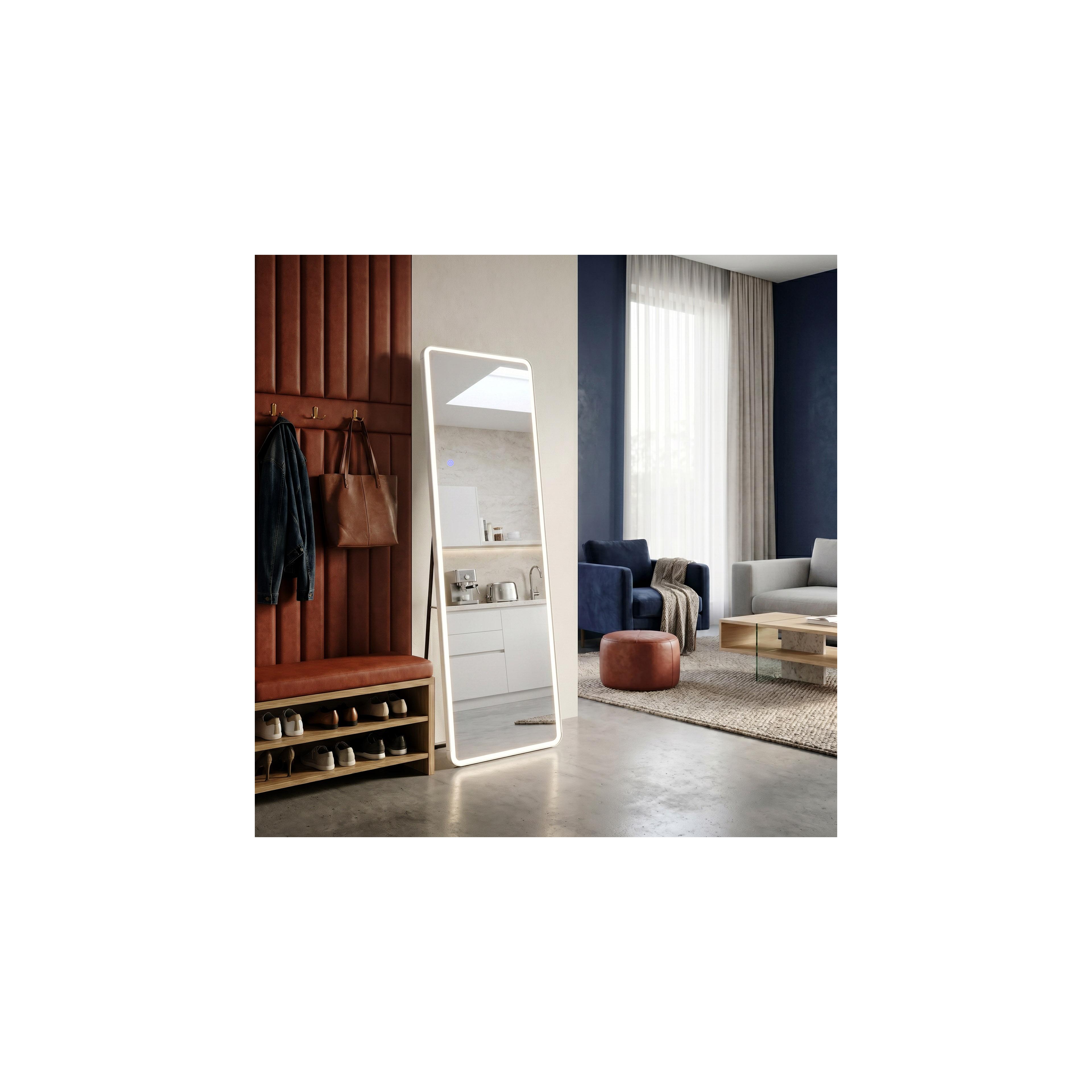 LUSTRO LED Classico 50x160cm Białe