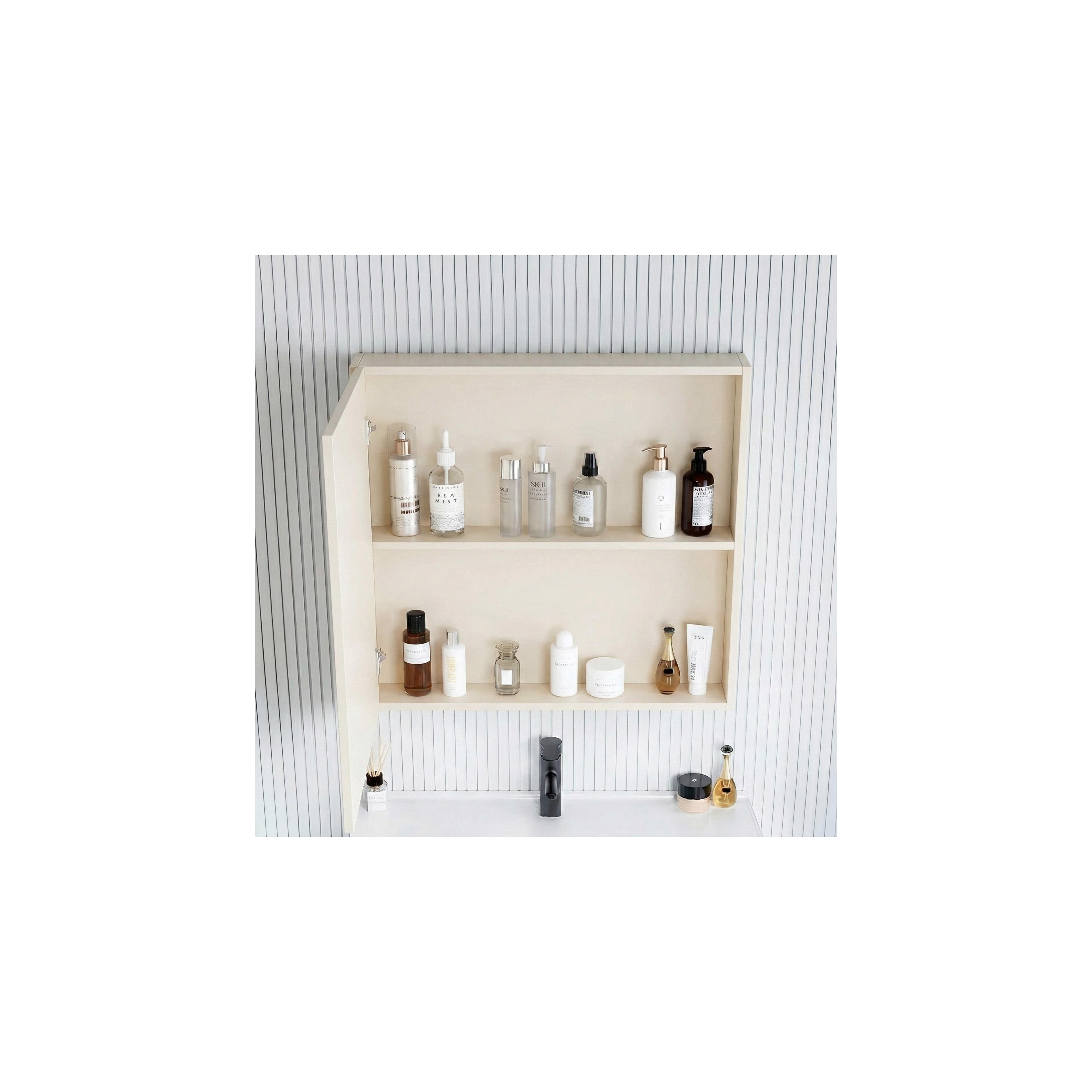 Комплект мебели за баня с мивка River 60cm Creme