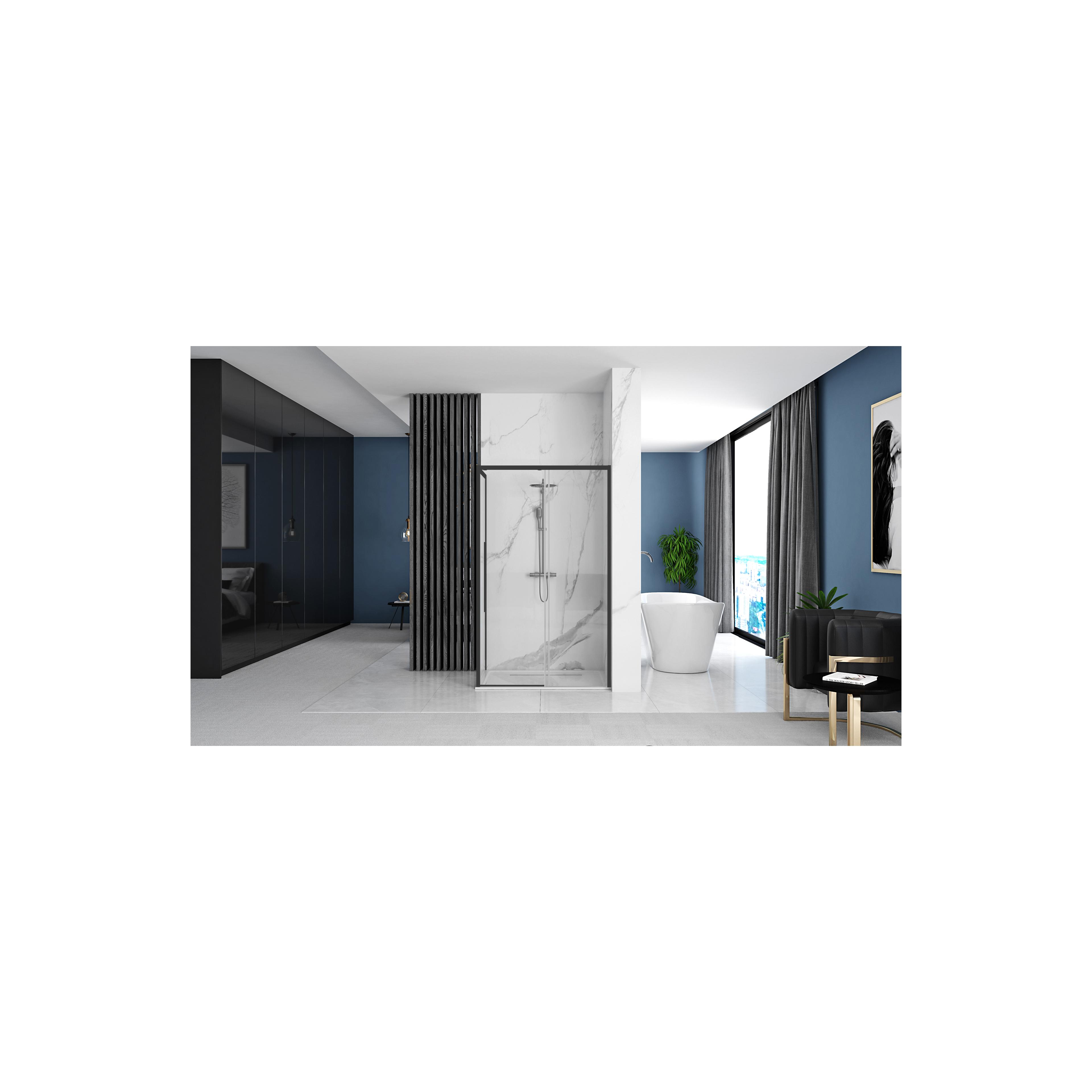 Cabina de ducha Rea Solar Black Mat 90x90