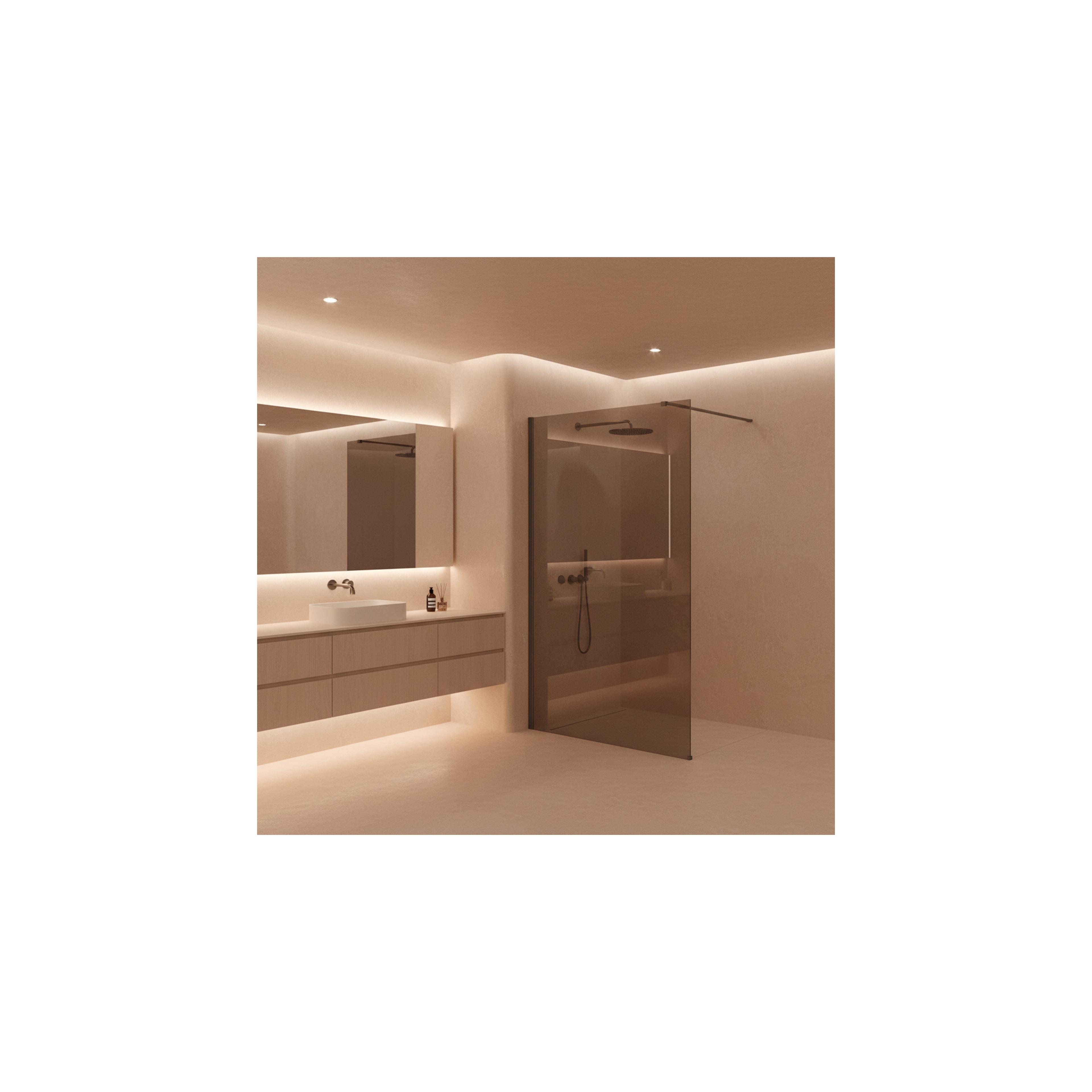 Duschwand Rea Flexi Brown / Titan 120