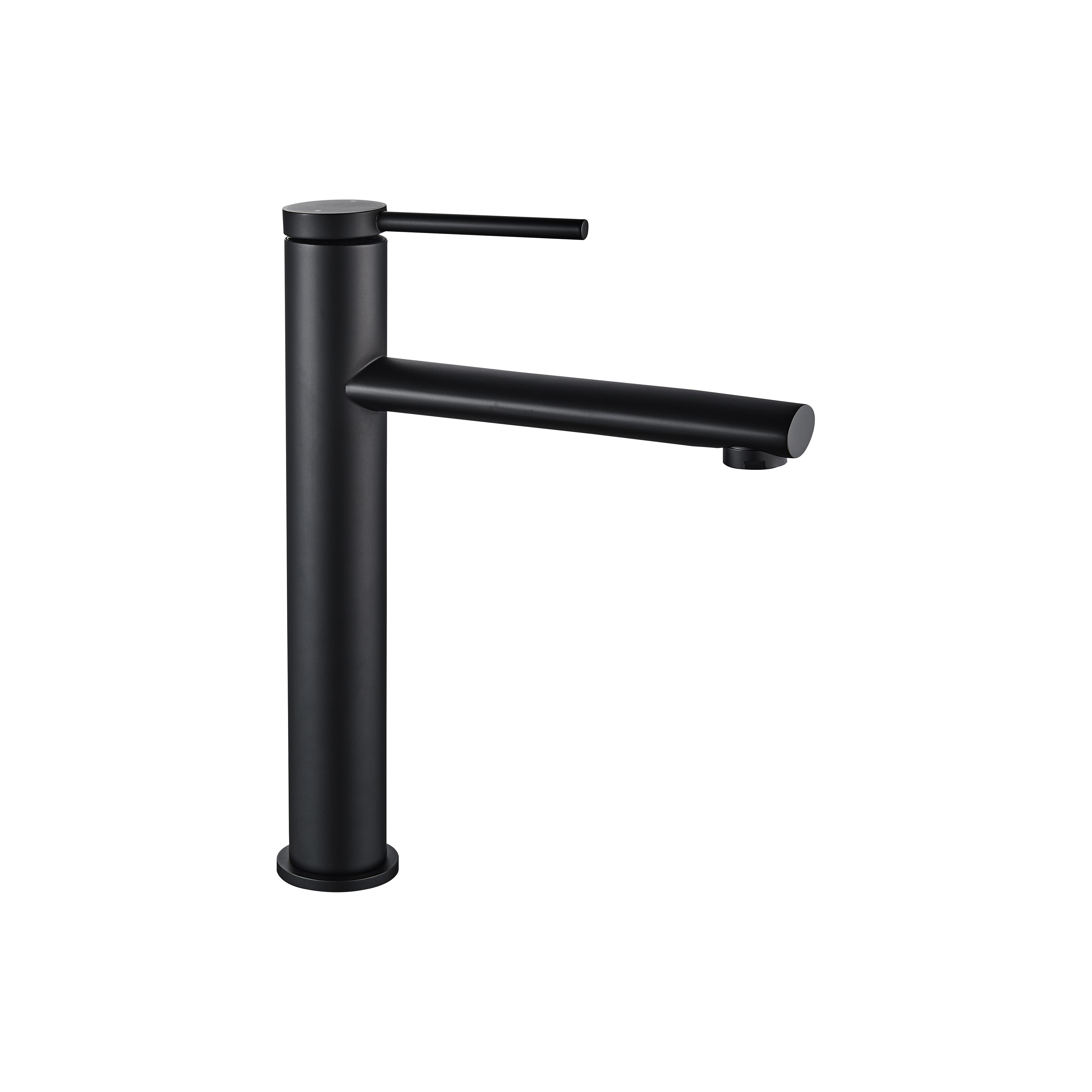 Bathroom faucet Rea Oval Black High