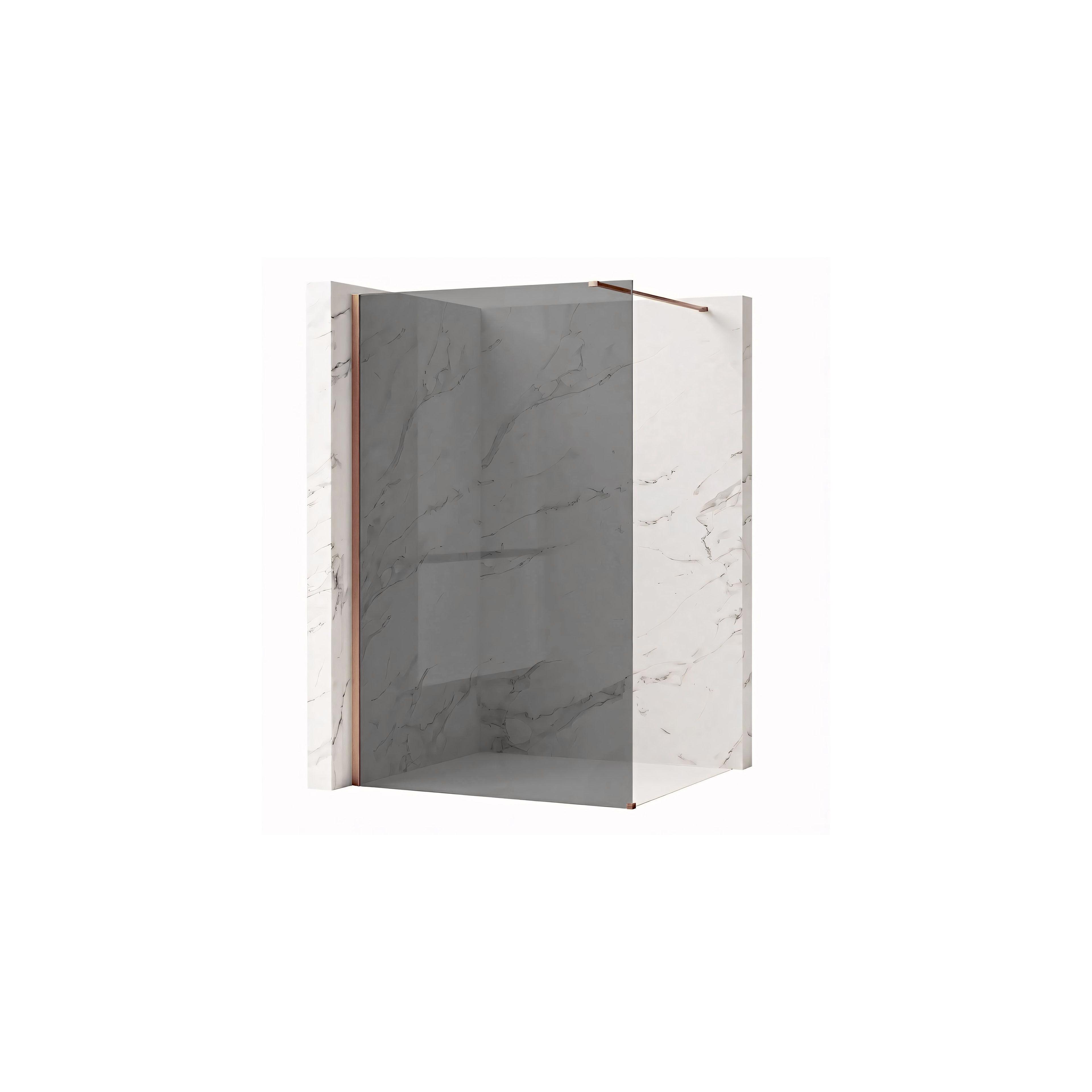 Duschwand Rea Flexi Grey / Brush Copper 90