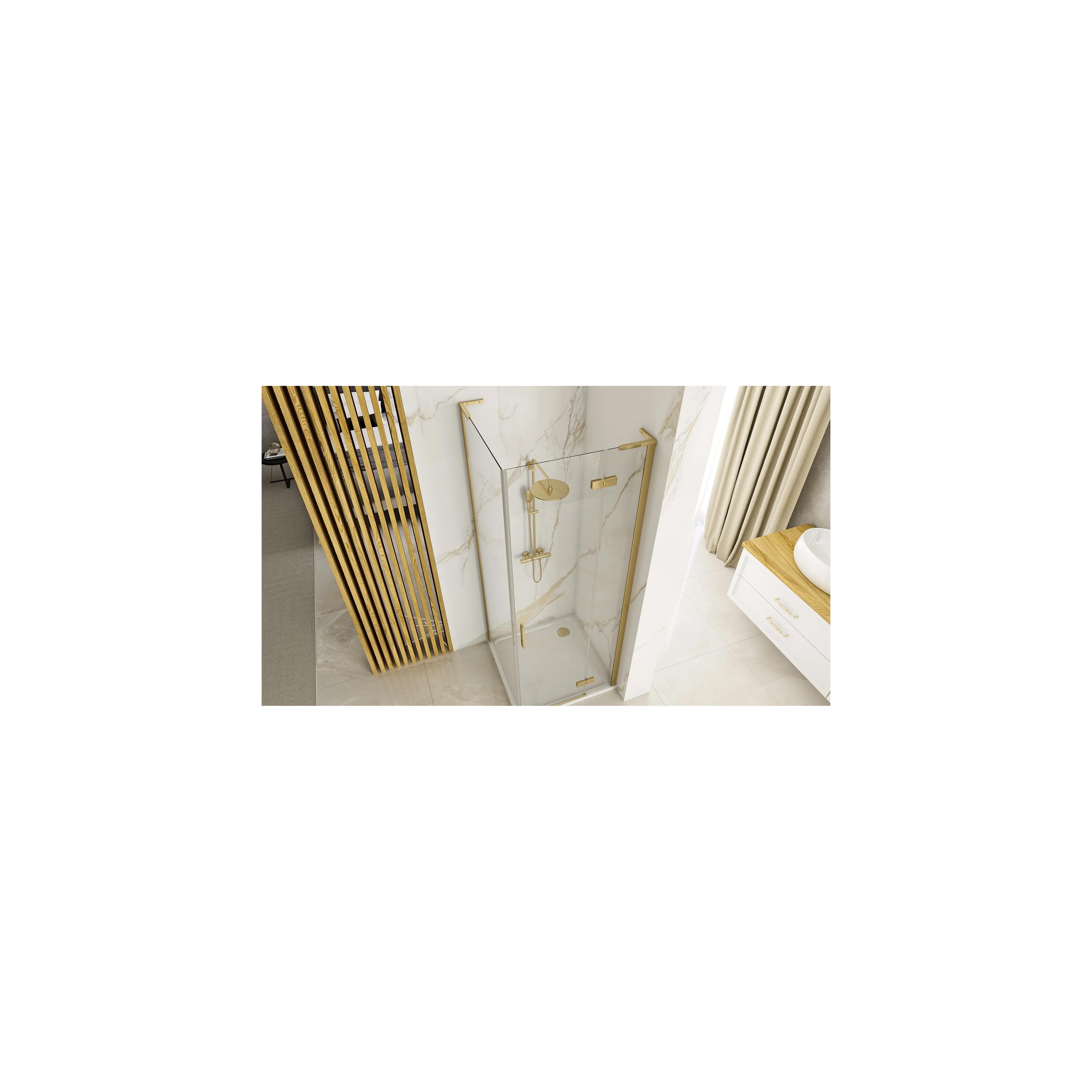 Duschkabine REA Hugo 90x90 Gold Brush