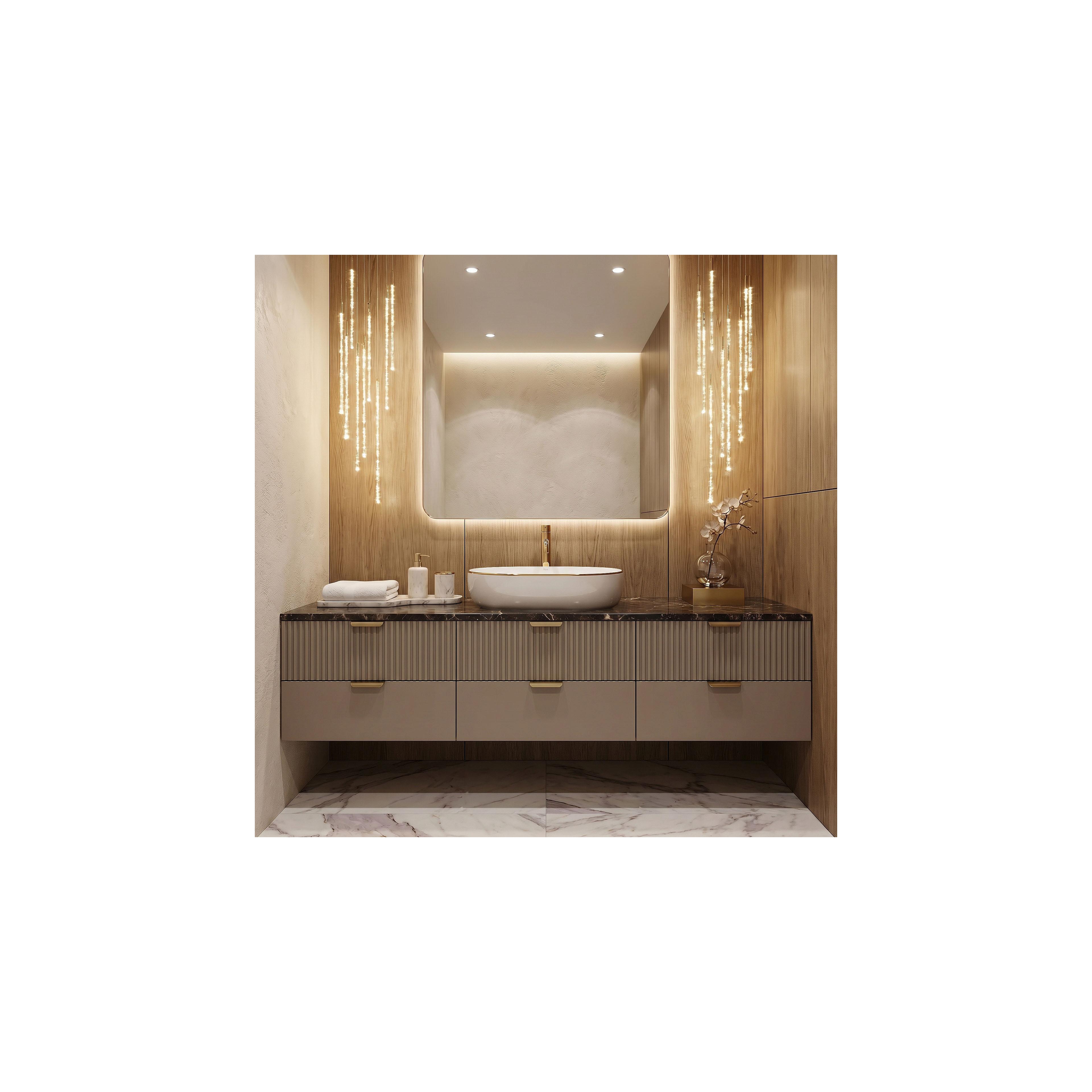 Aufsatzwaschbecken Rea CLEO white Black edge