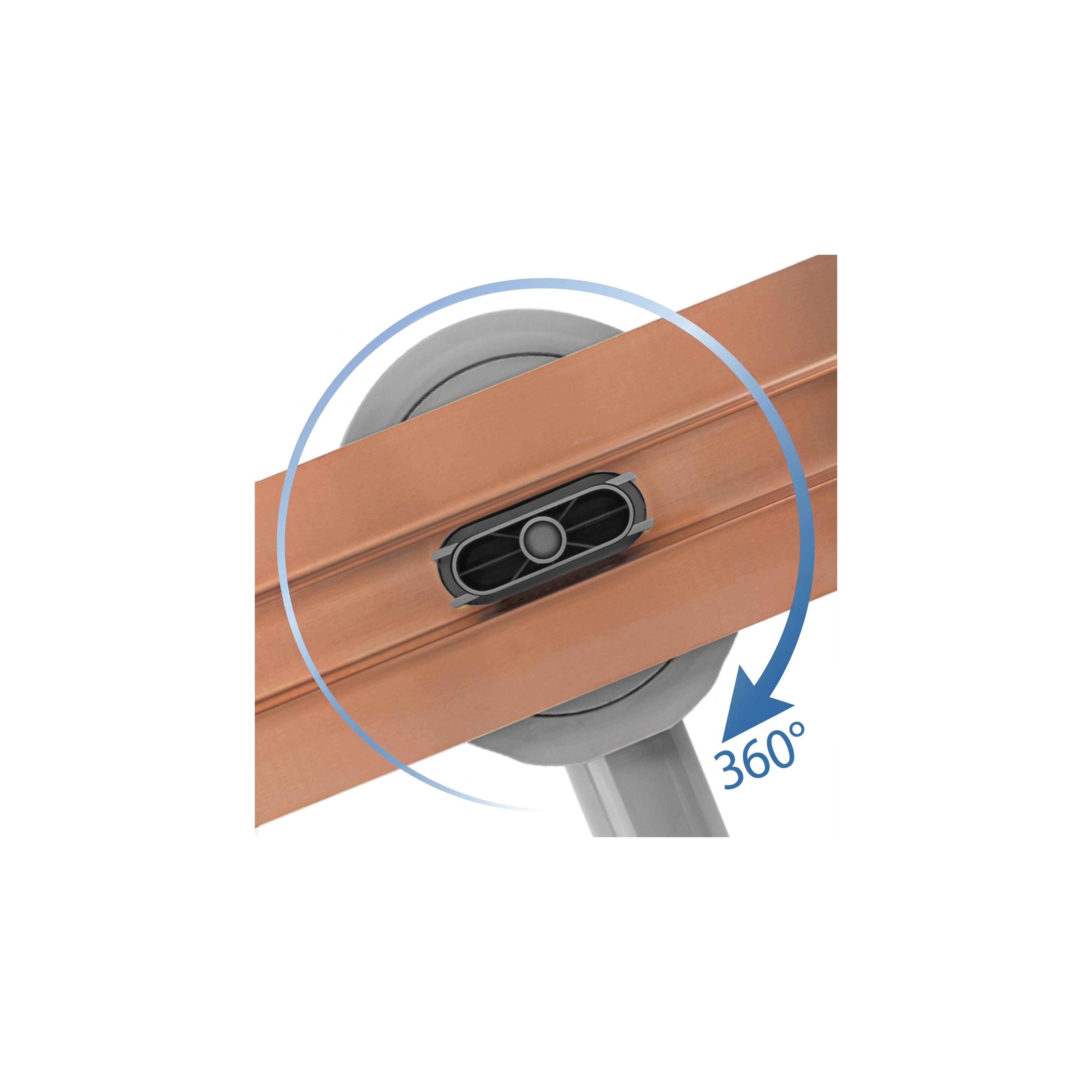 Linear drainage REA Neox Slim pro Brushed Copper 100