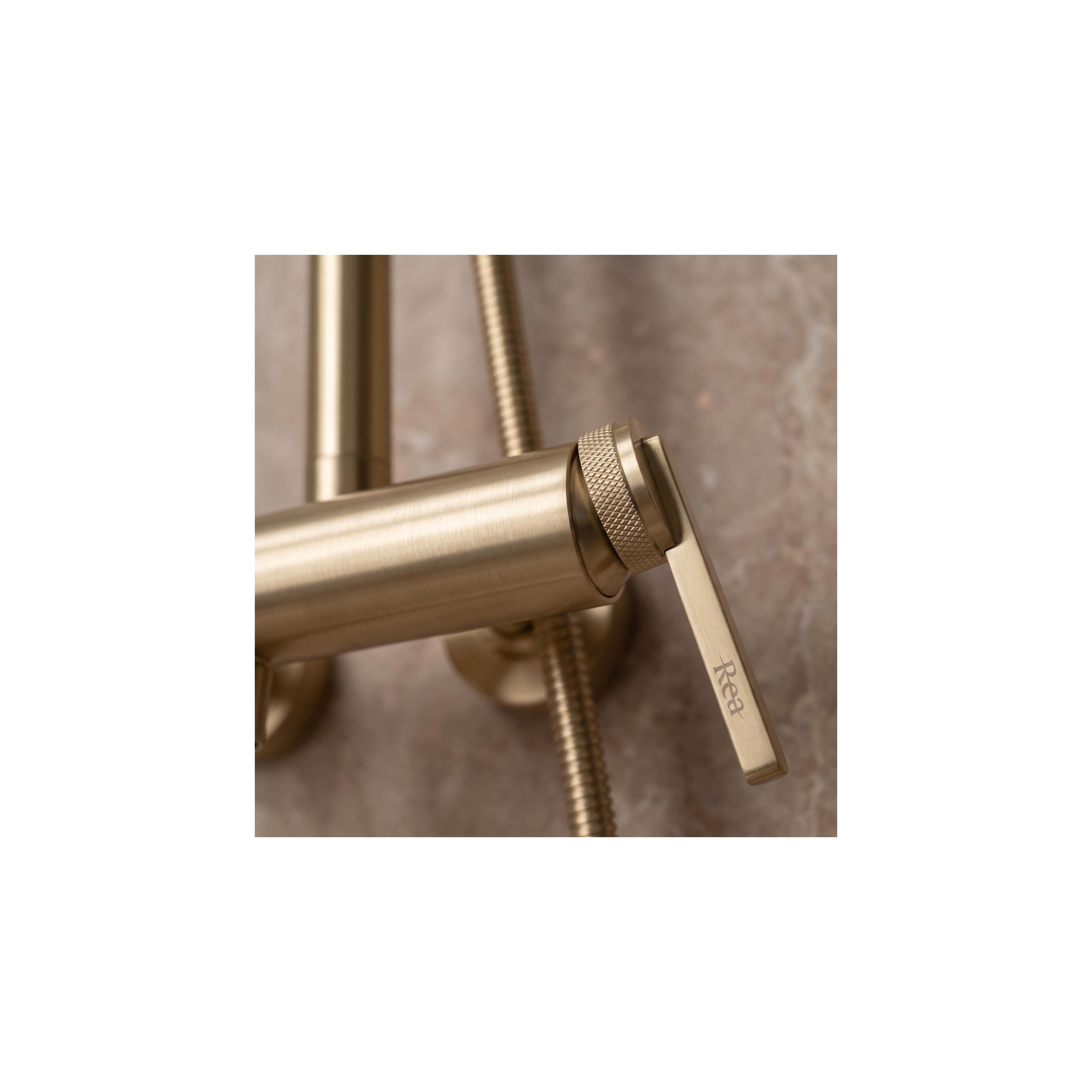 Shower set Rea Grace Brush Gold