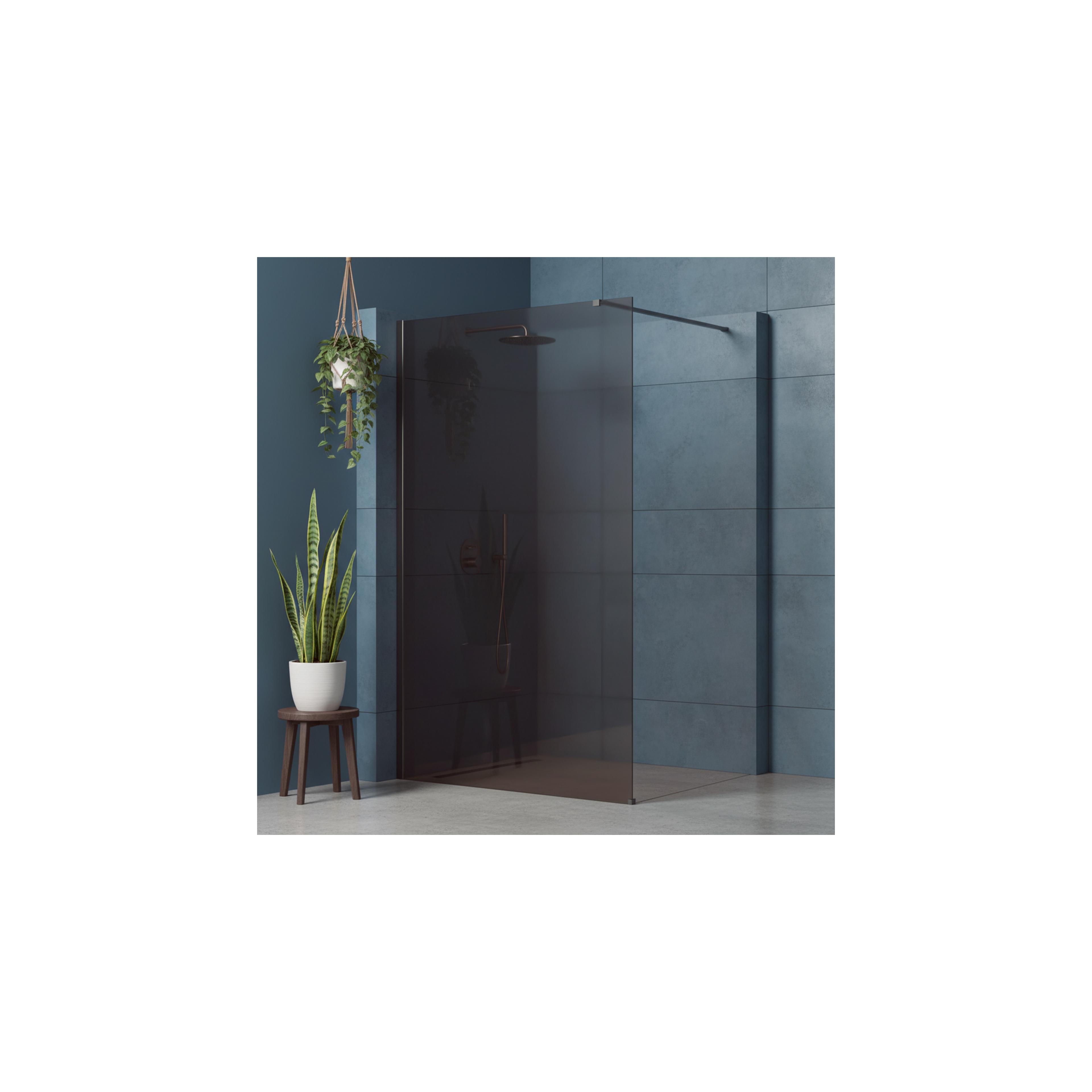 Duschwand Rea Flexi Brown / Titan 140