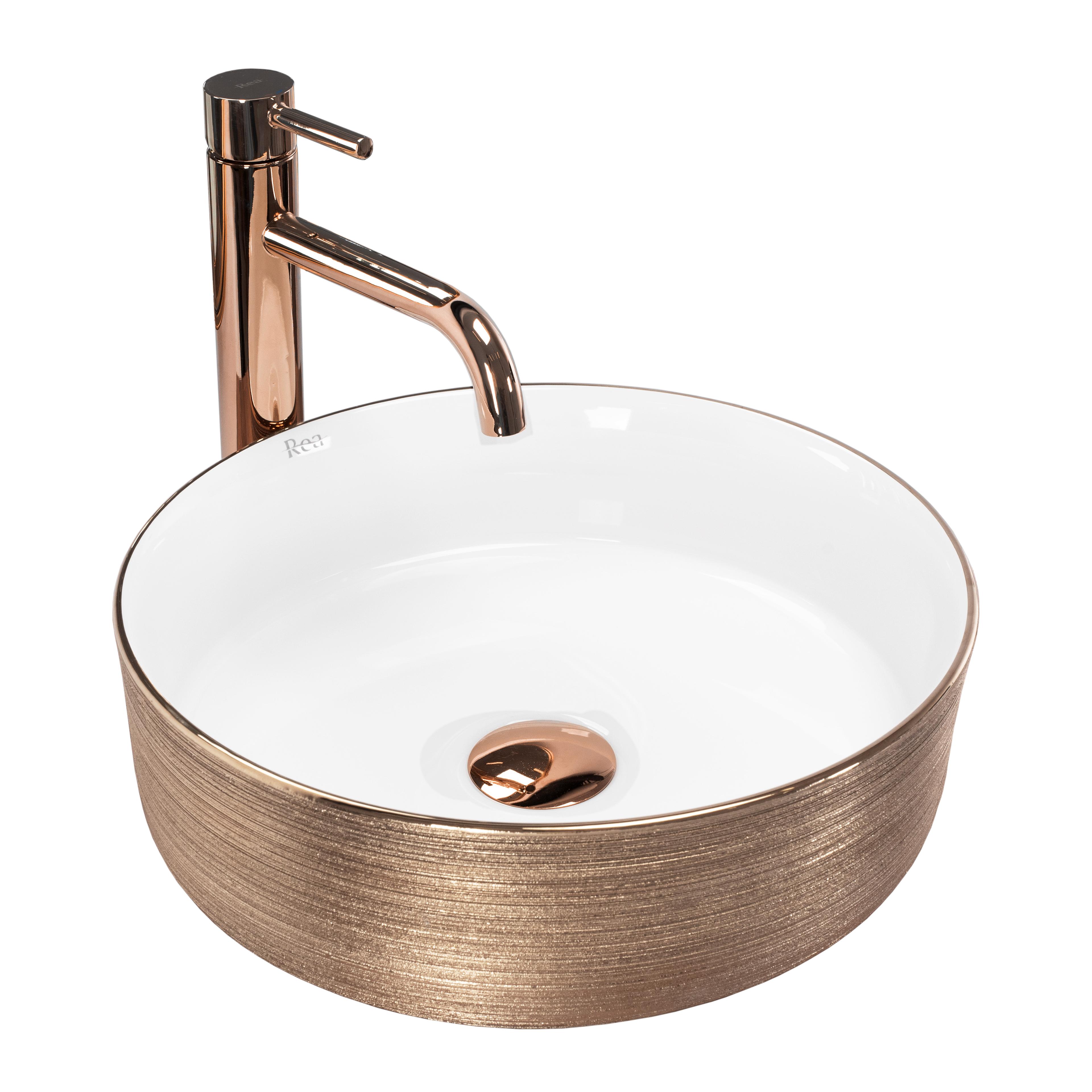 Vasque à poser Rea Sami Brush Rose Gold