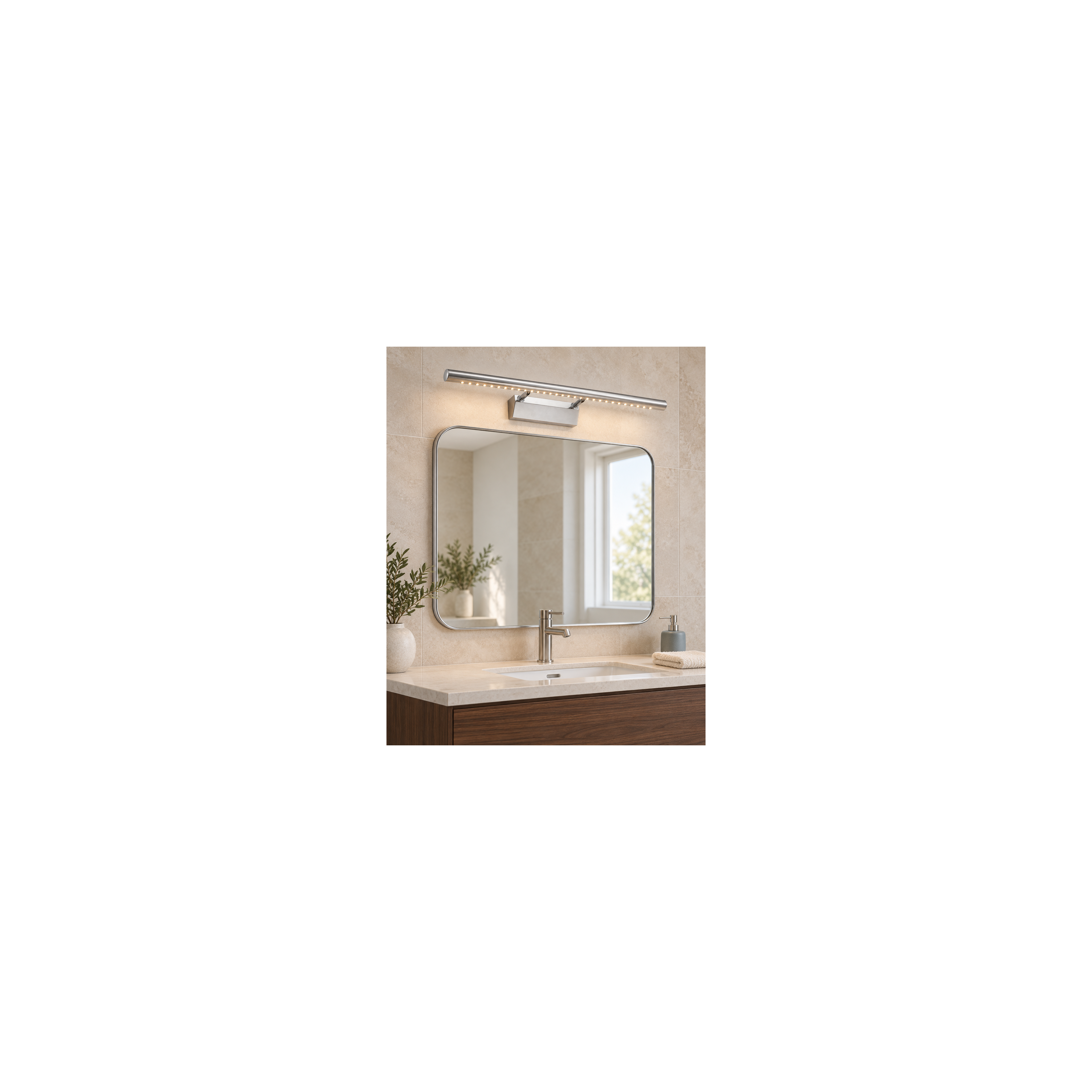 LAMPE BADEVÆRELSESVÆGLAMPE LED OVER SPEJL 9W 70CM APP363-1W