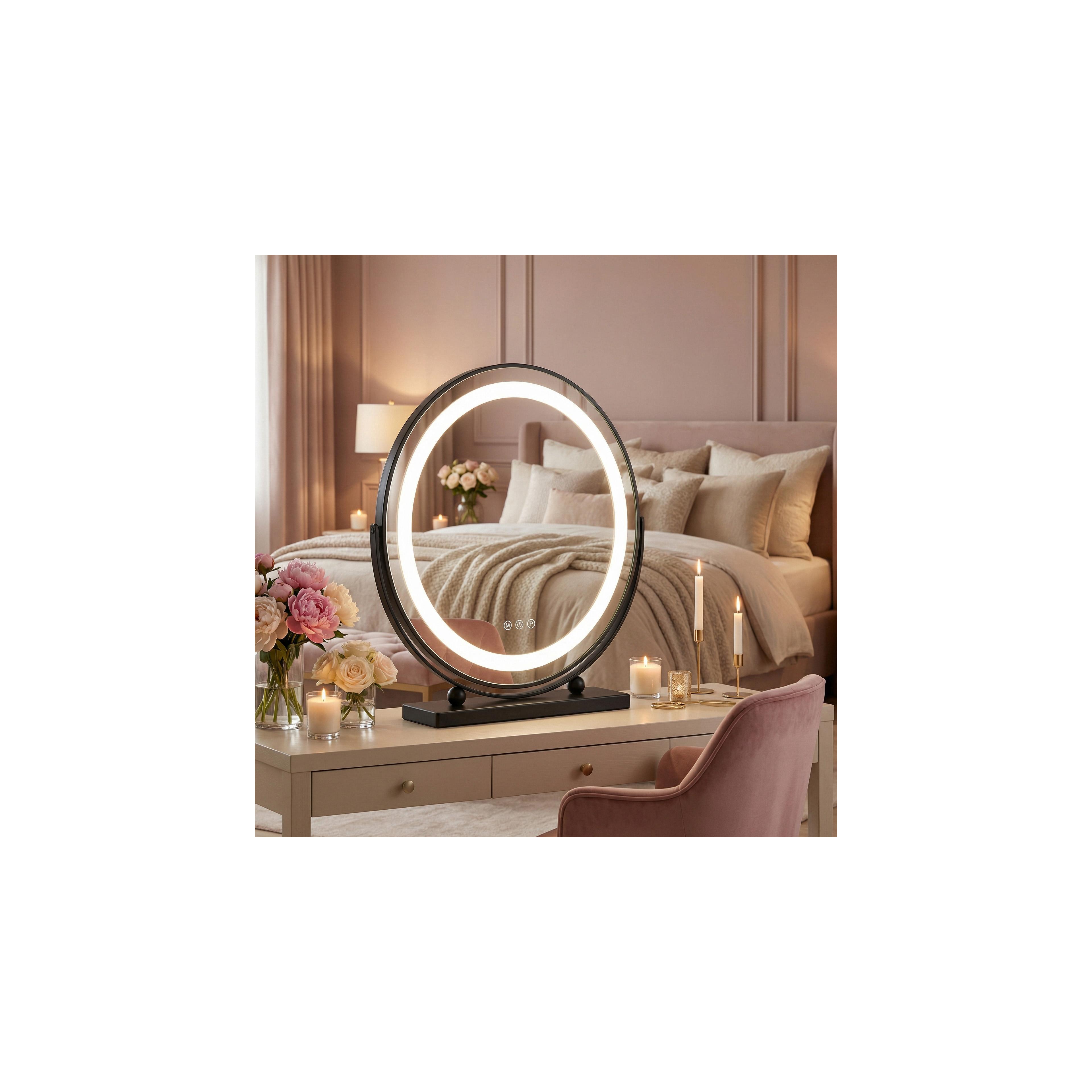 Mirror LED MAKE-UP Black 40 cm