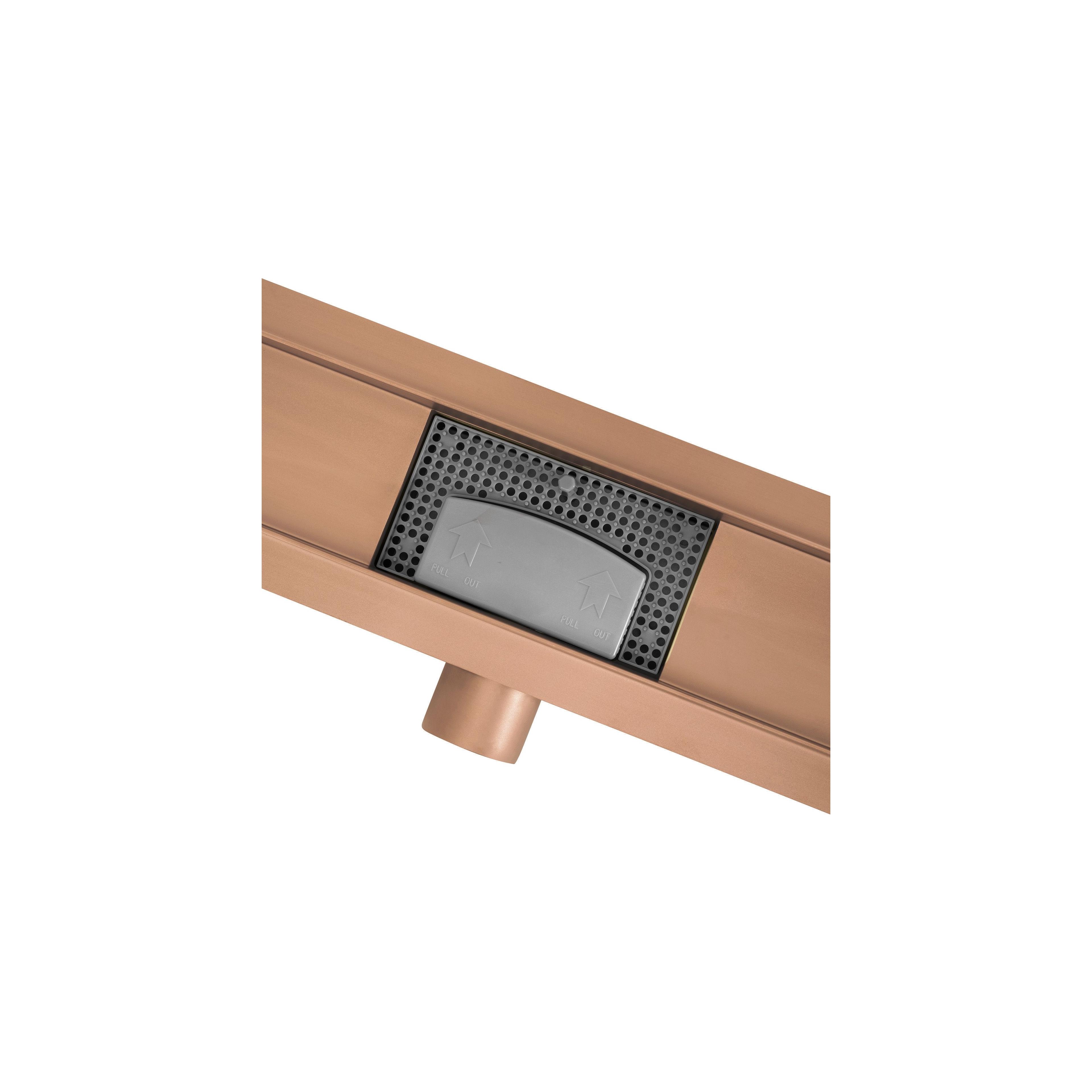Linear drainage Rea Neox brush copper 100