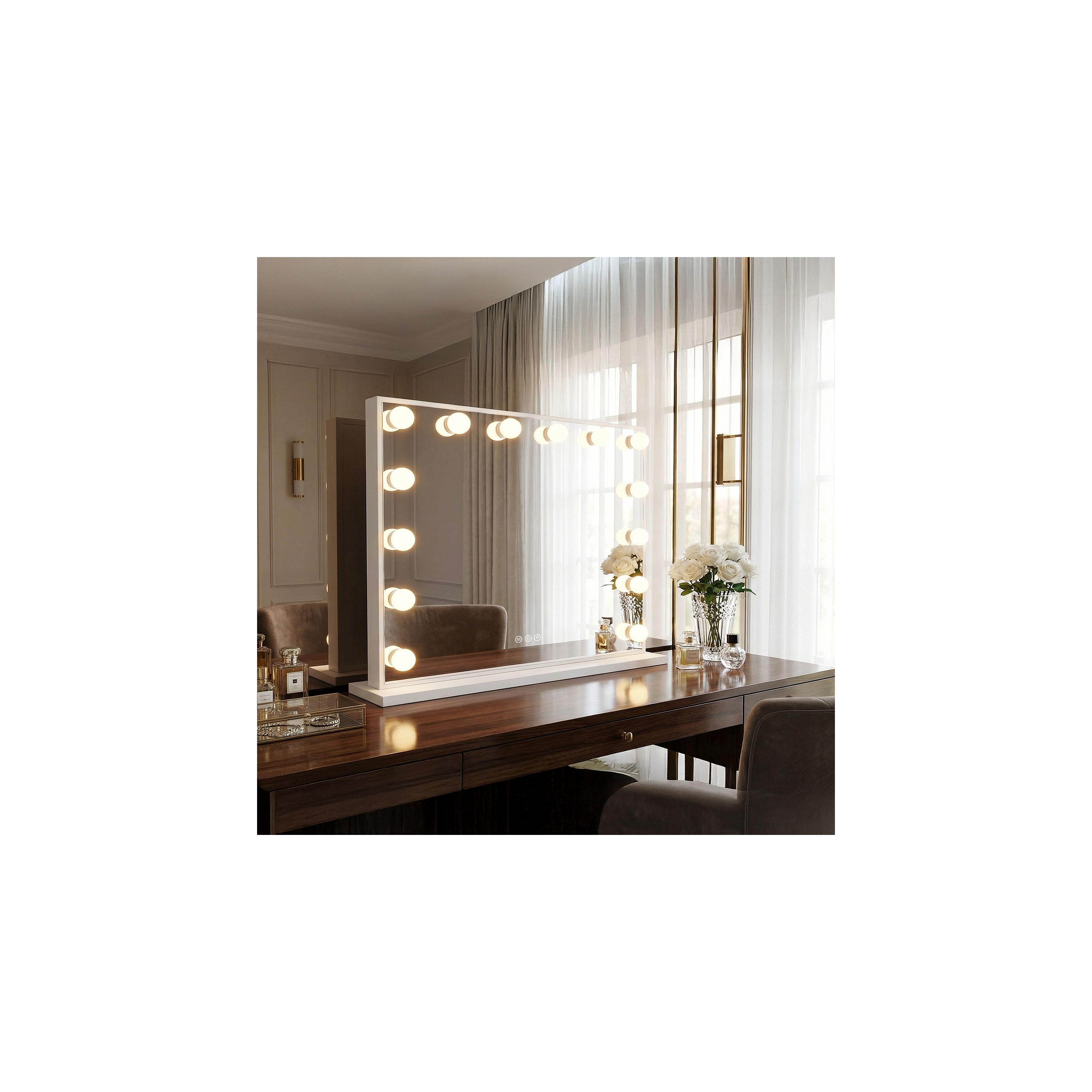 Spiegel LED HOLLYWOOD White 80x60
