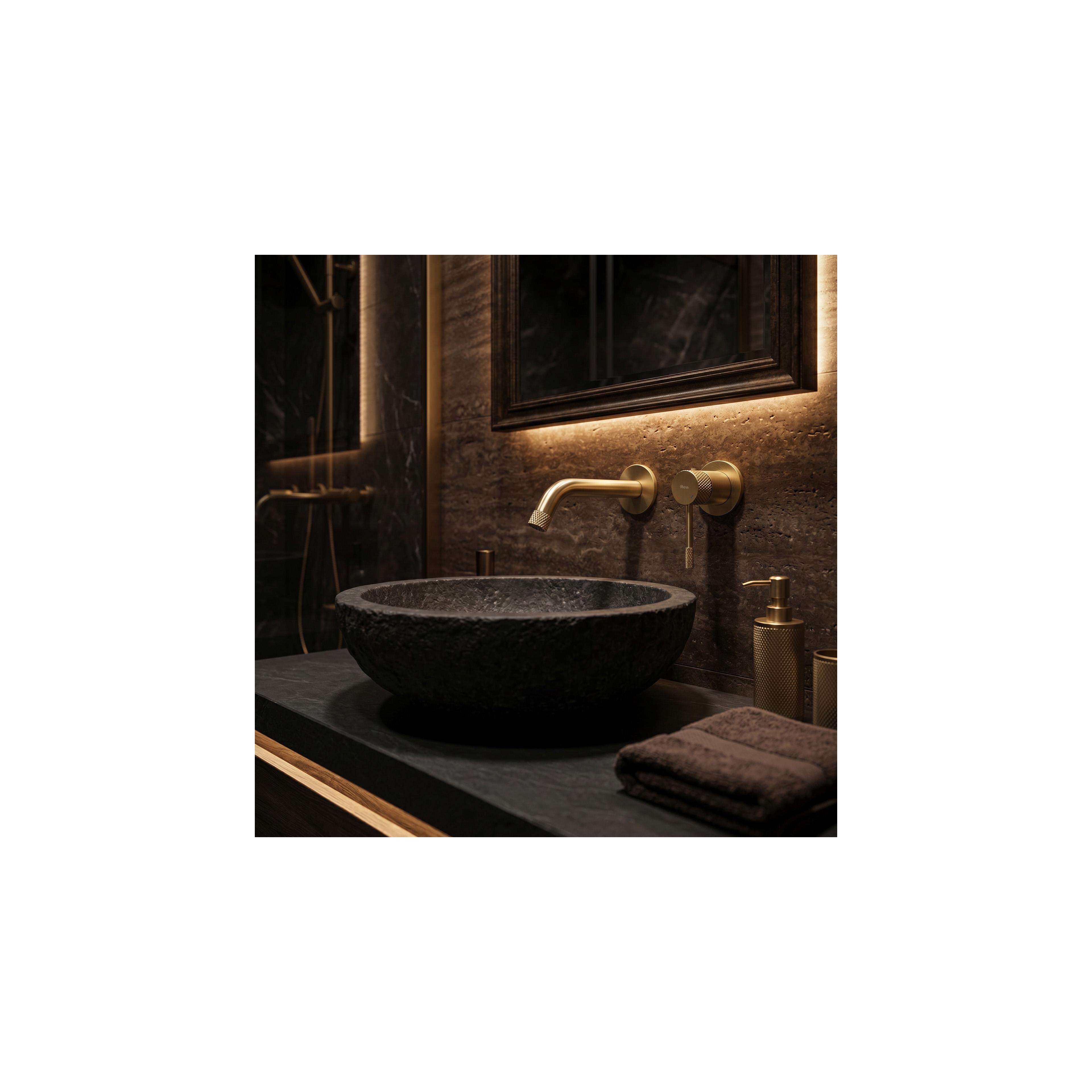 Wall Mounted faucet REA Venti Brush Gold