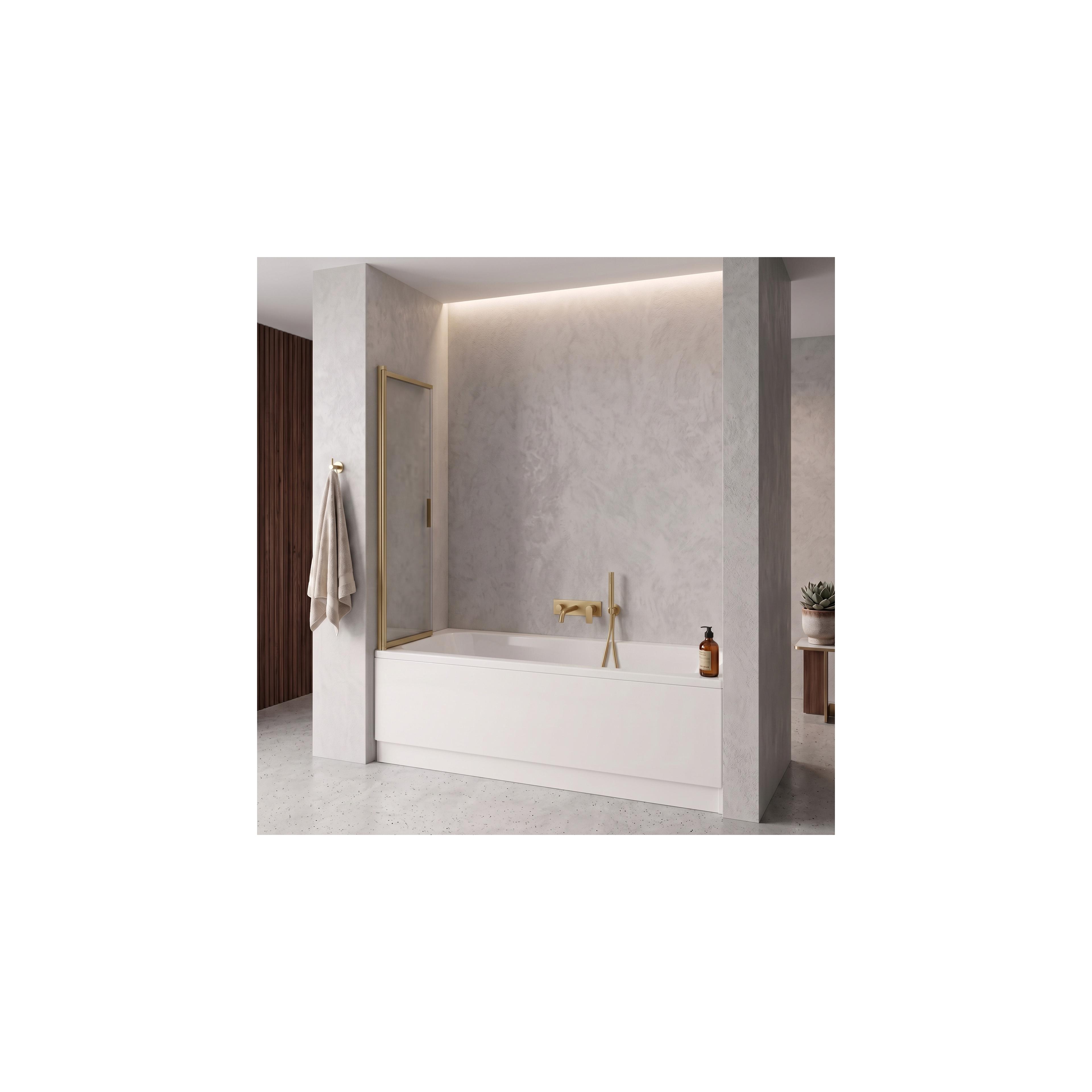Badewannen-Duschwand Schiebetür REA Dario Brush Gold 120