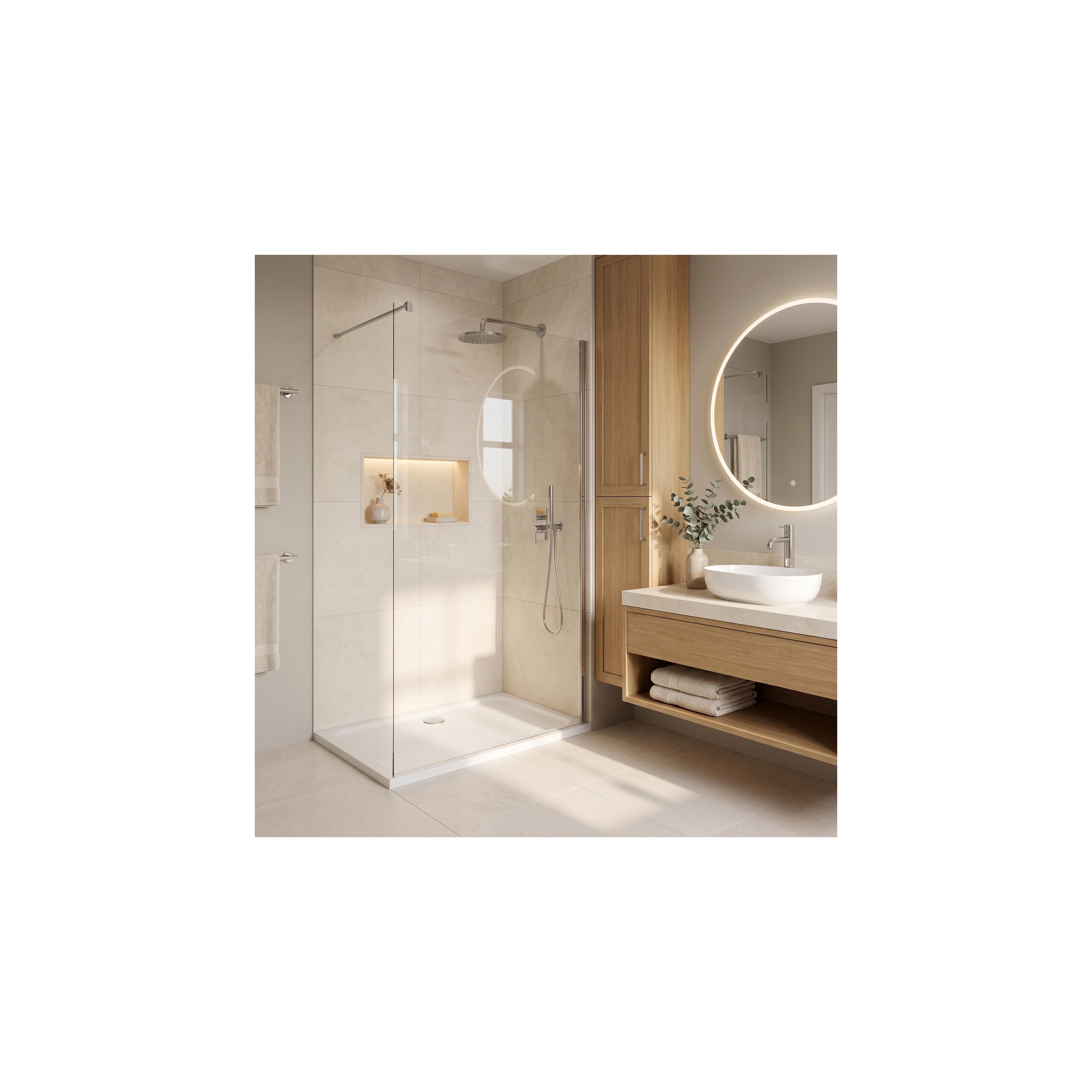 Akrylfat till dusch Rea Belmond vit 80x100 Chrome