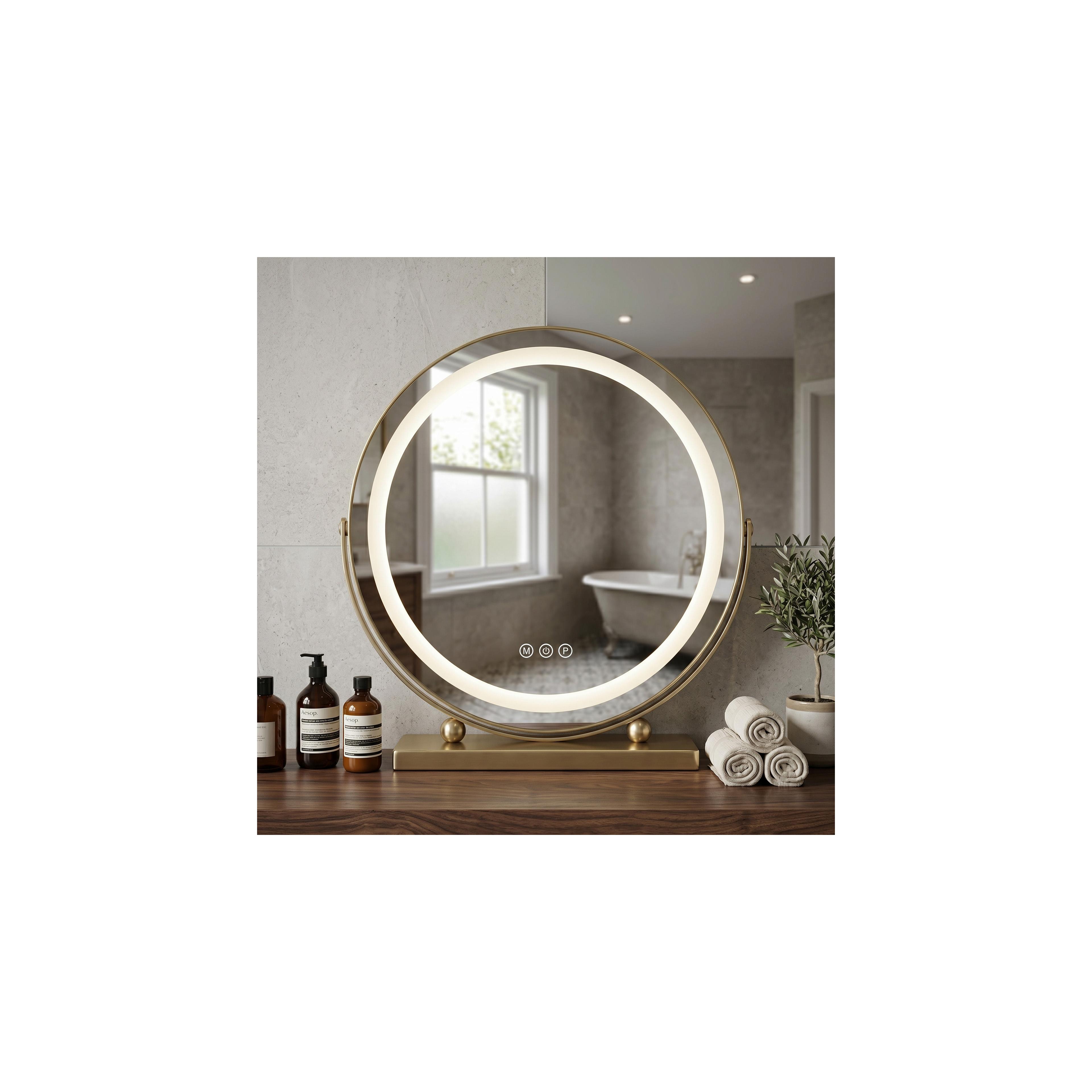 Spiegel LED MAKE-UP L.Gold 40 cm