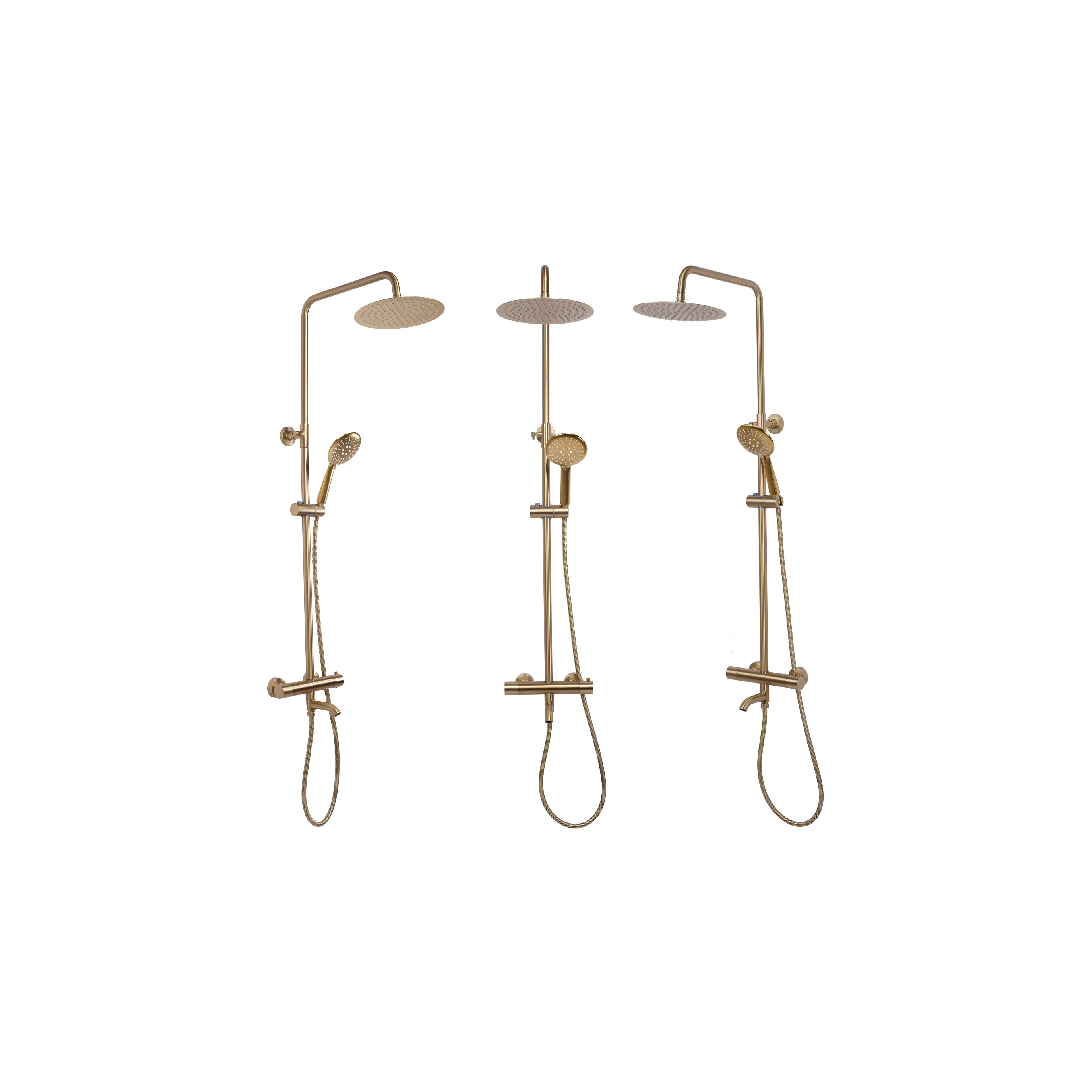 Coloana de dus cu termostat REA Lungo Gold Brush