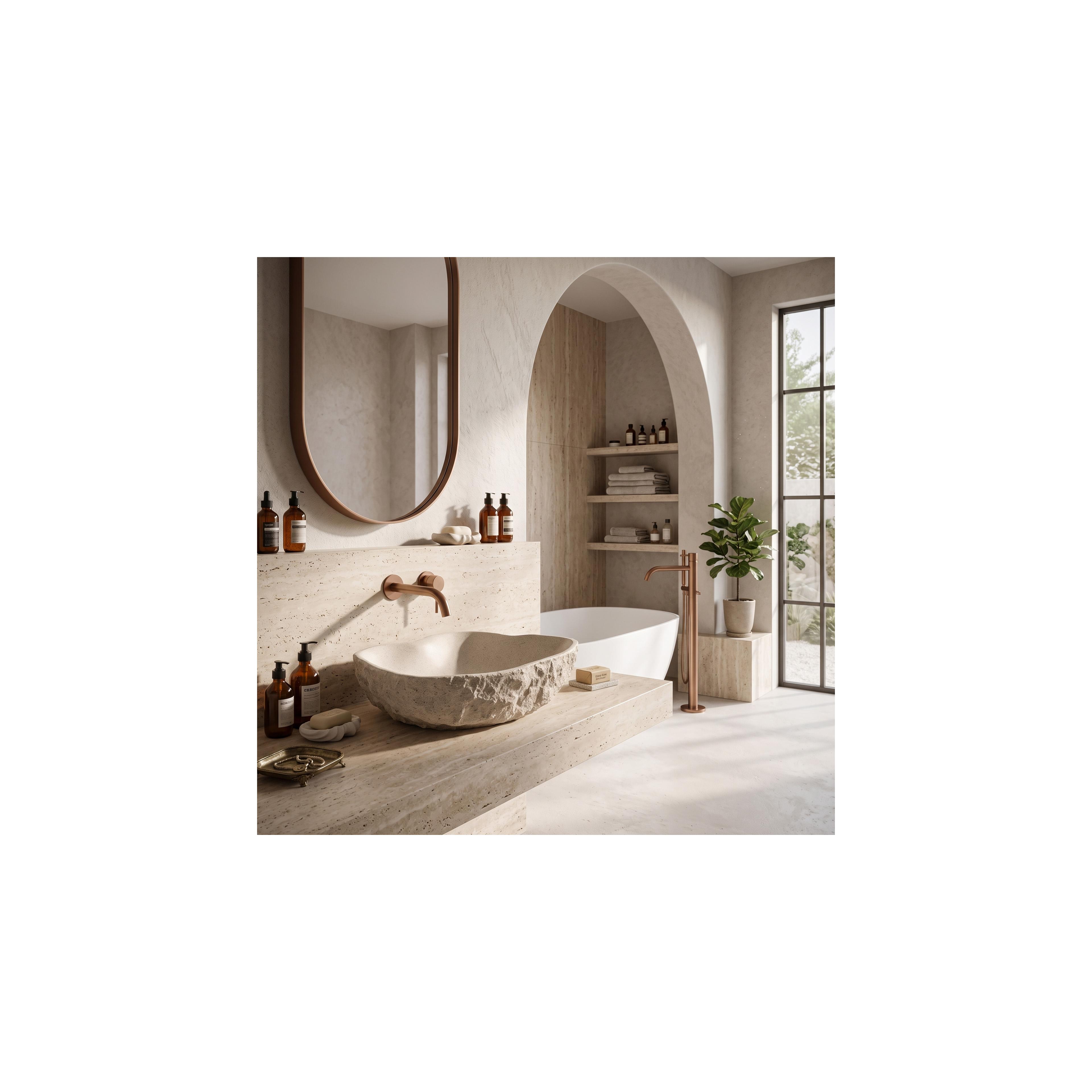 Nadgradni umivaonik Rea Isla Warm Beige