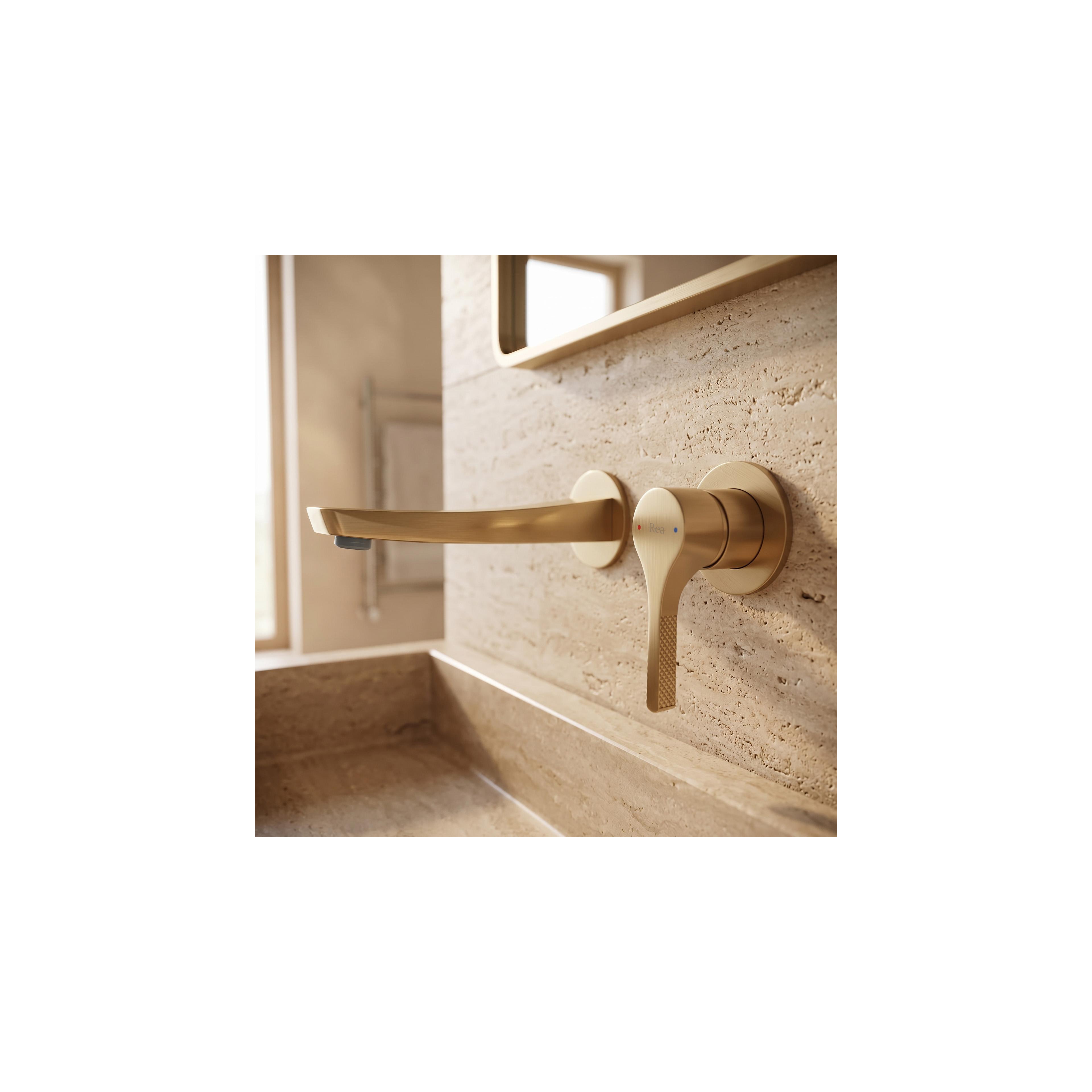 Mitigeur de lavabo encastrable REA Maxim Brush Gold + BOX