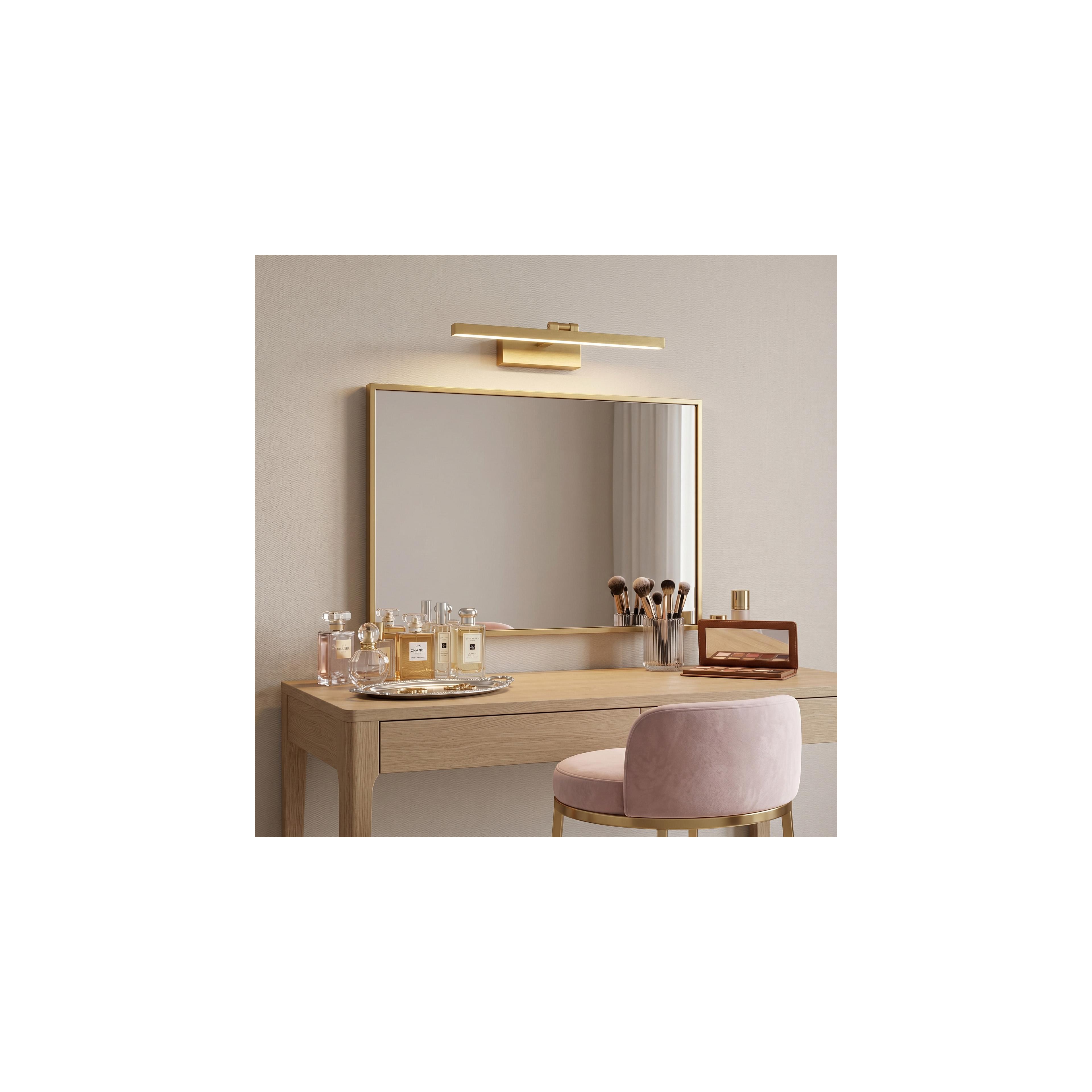 Επιτοίχο φωτιστικό μπάνιου LED APP1863-1W 40cm BRUSH GOLD